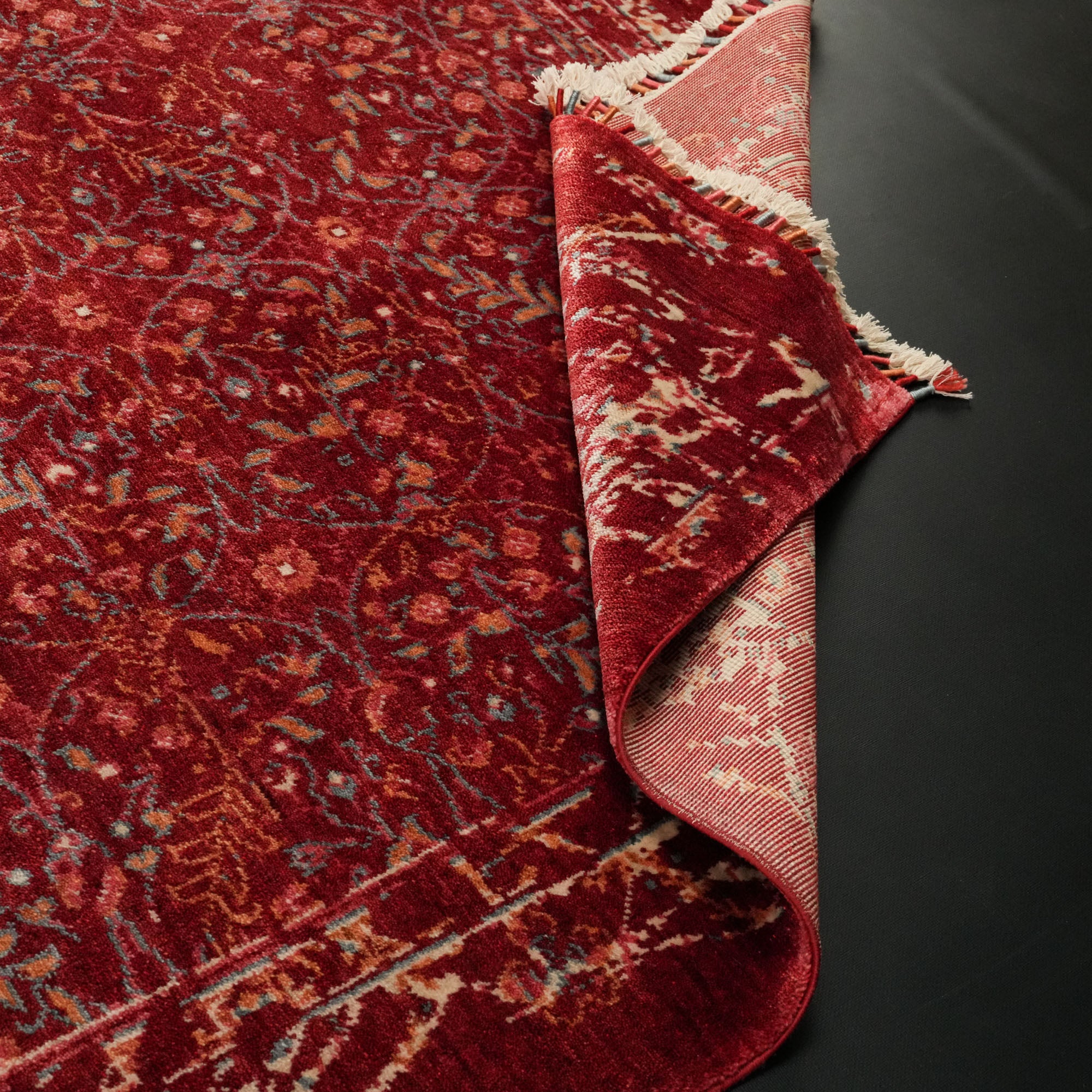 Zade Series Red Flower Patterned Special Countertop Carpet