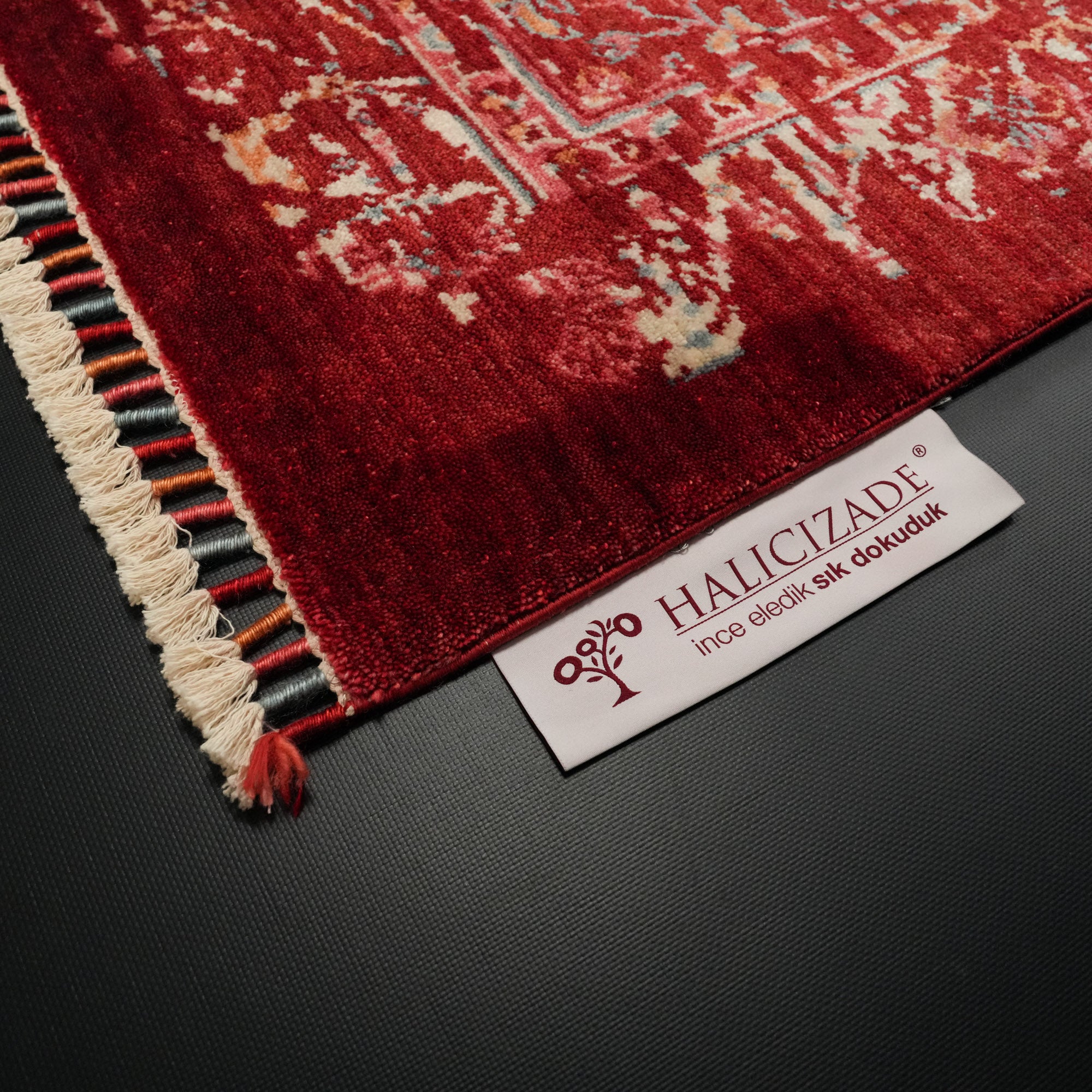 Zade Series Red Flower Patterned Special Countertop Carpet