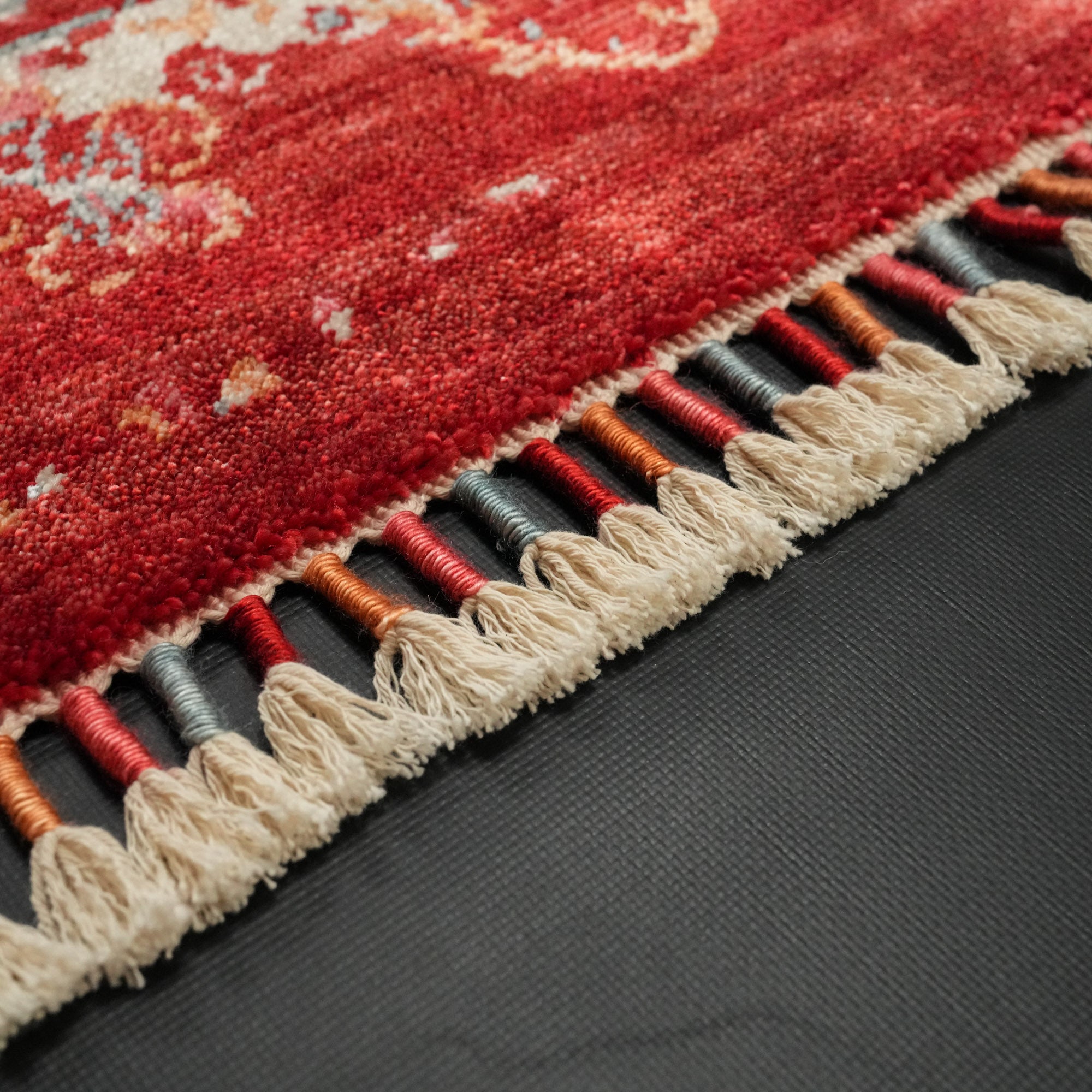 Zade Series Red Flower Patterned Special Countertop Carpet