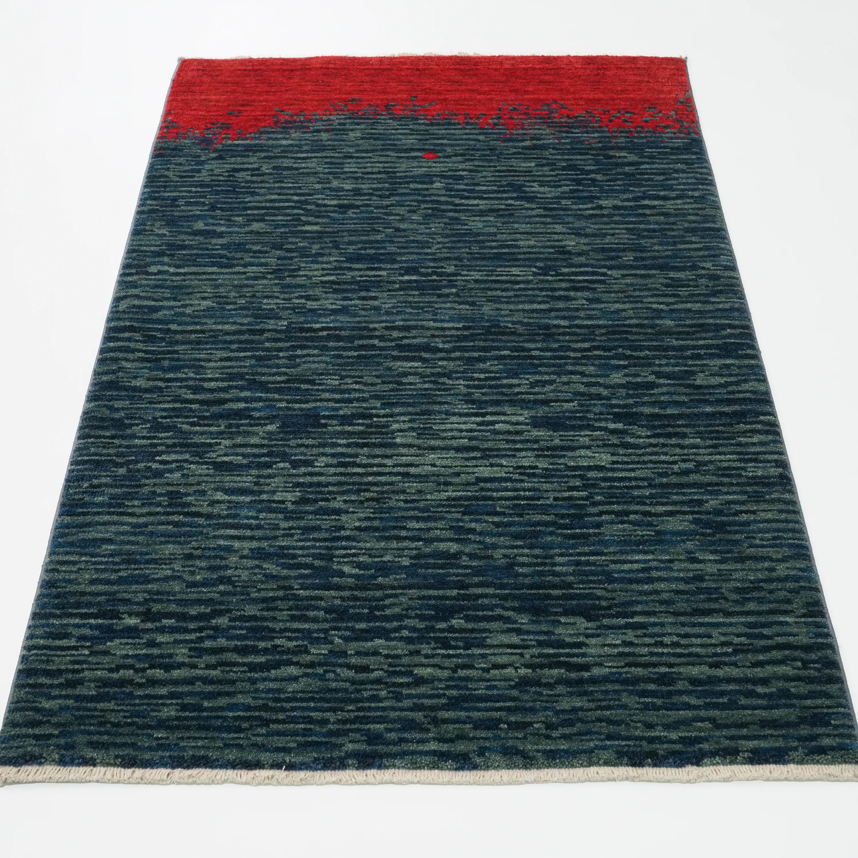 Zade Serisi Lacivert Yün Tezgah Dokuma Halı Seccade