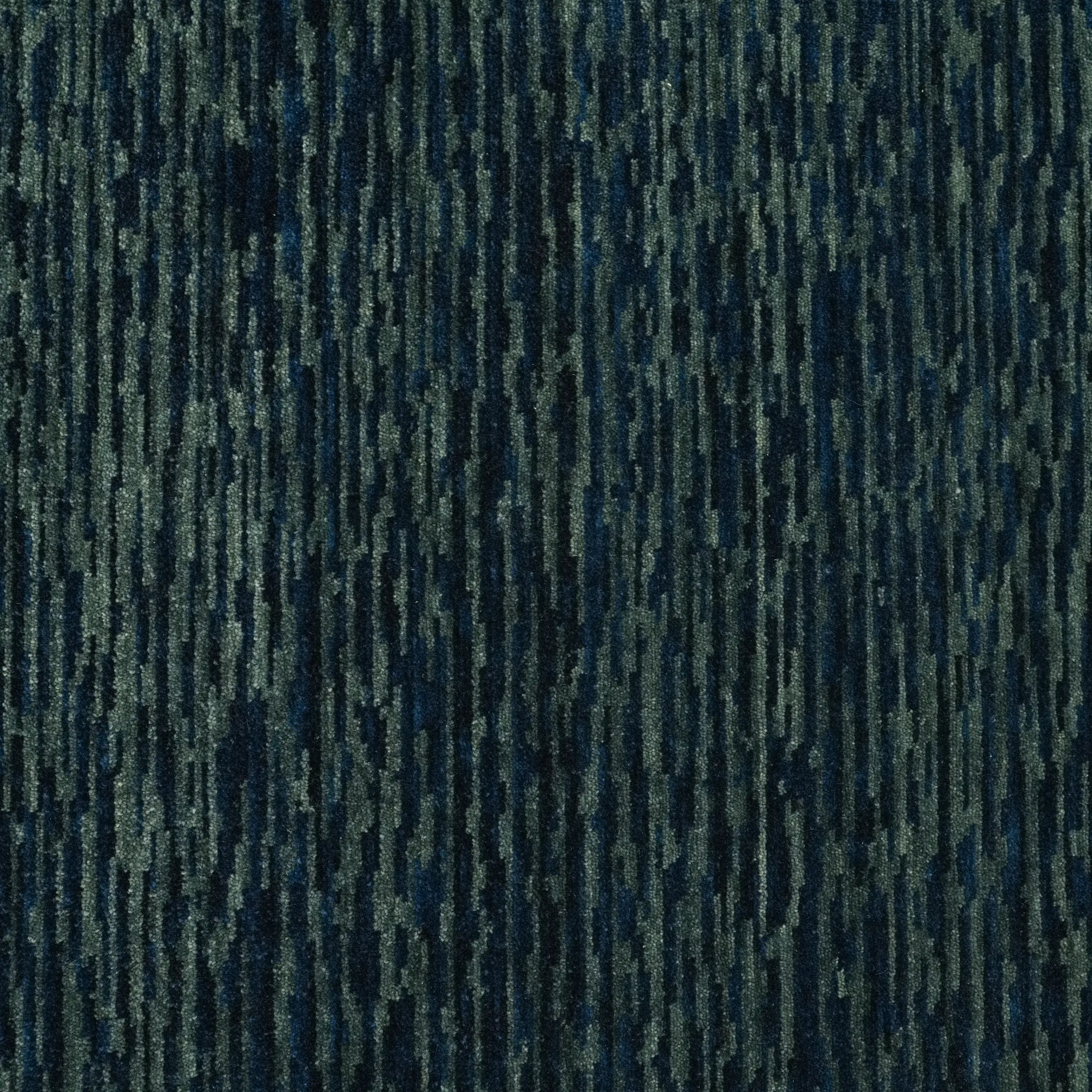 Zade Series Navy Blue Wool Loom Woven Rug Prayer Mat