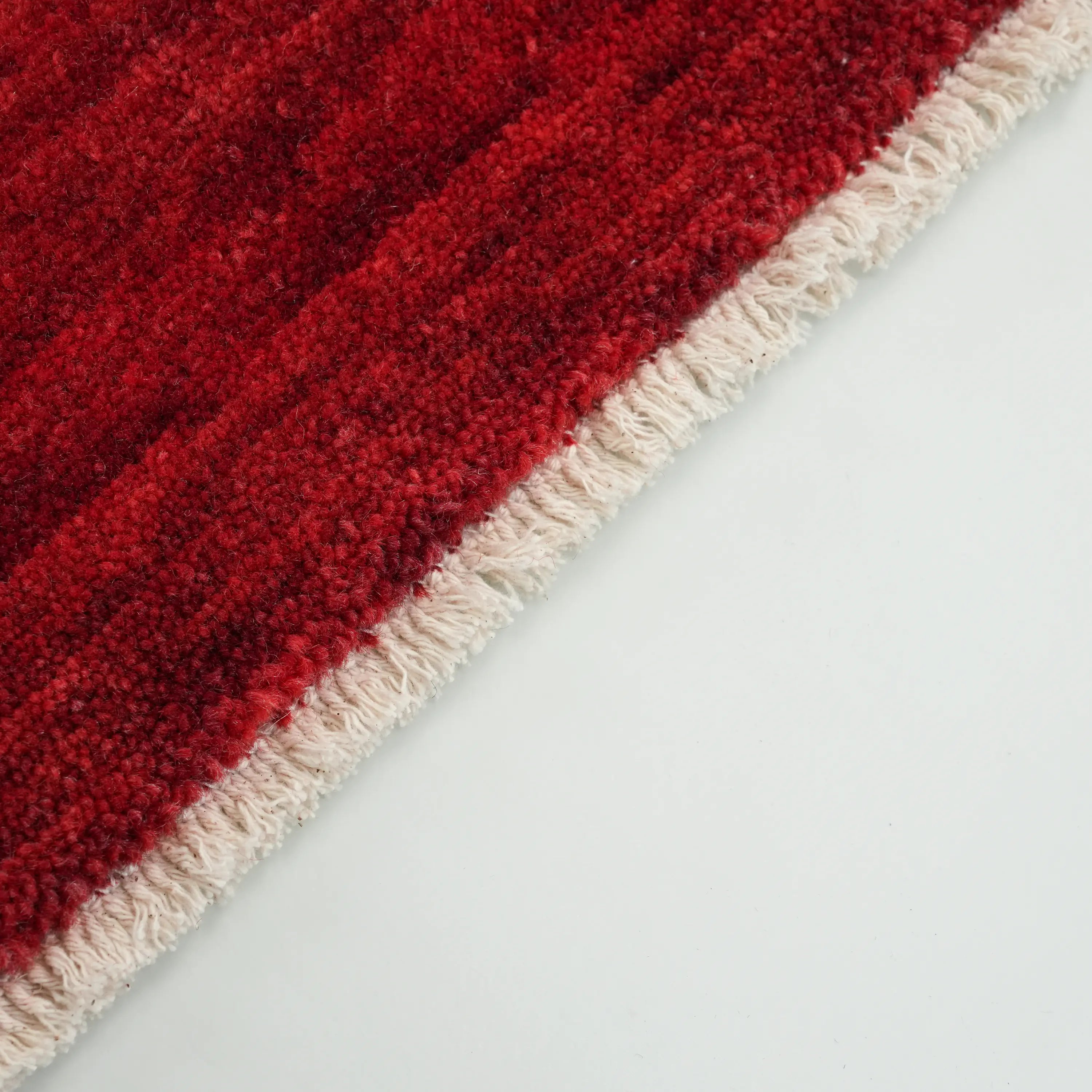 Zade Series Navy Blue Wool Loom Woven Rug Prayer Mat