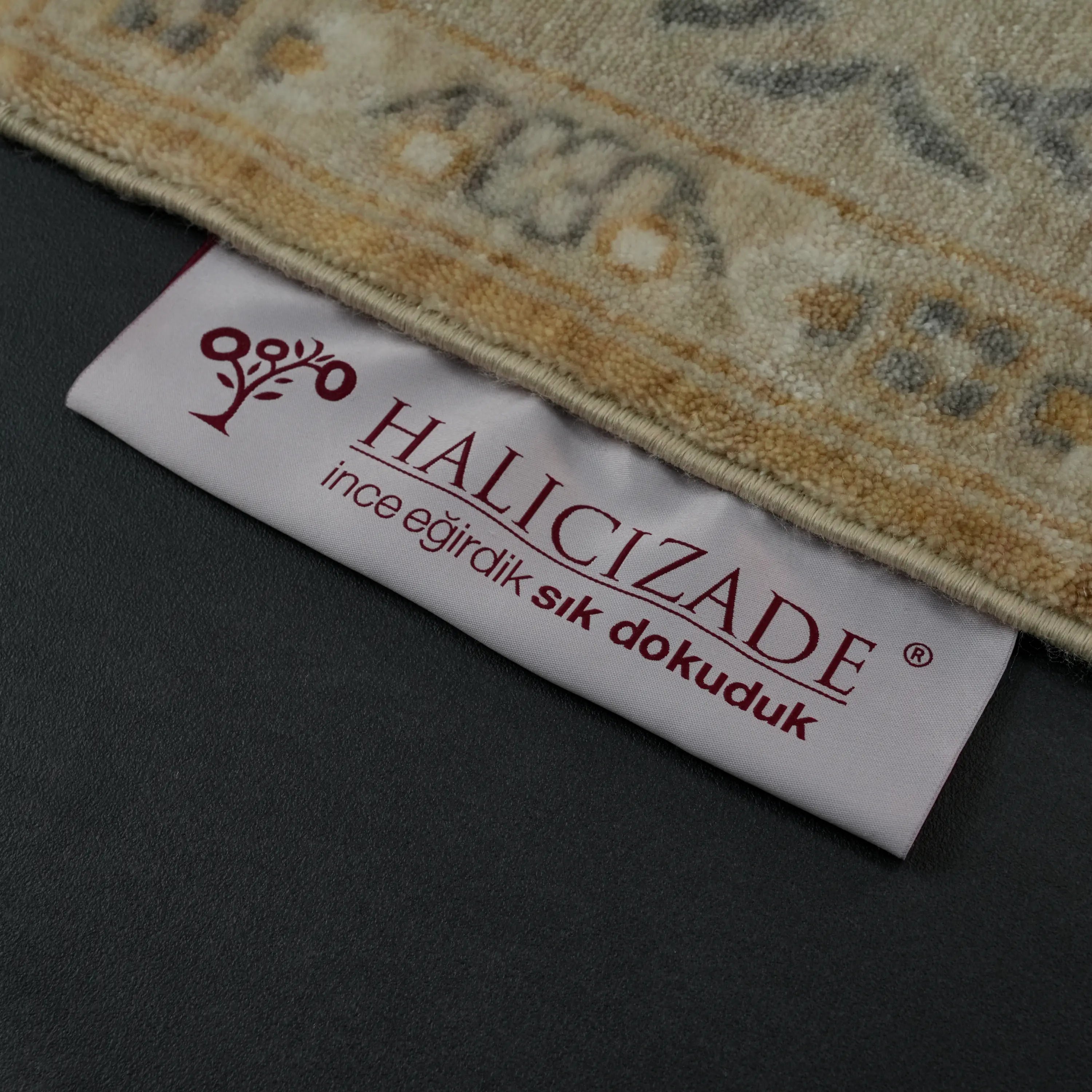 Zade Series Mamluk Pattern Cream Tencel Loom-Woven Rug