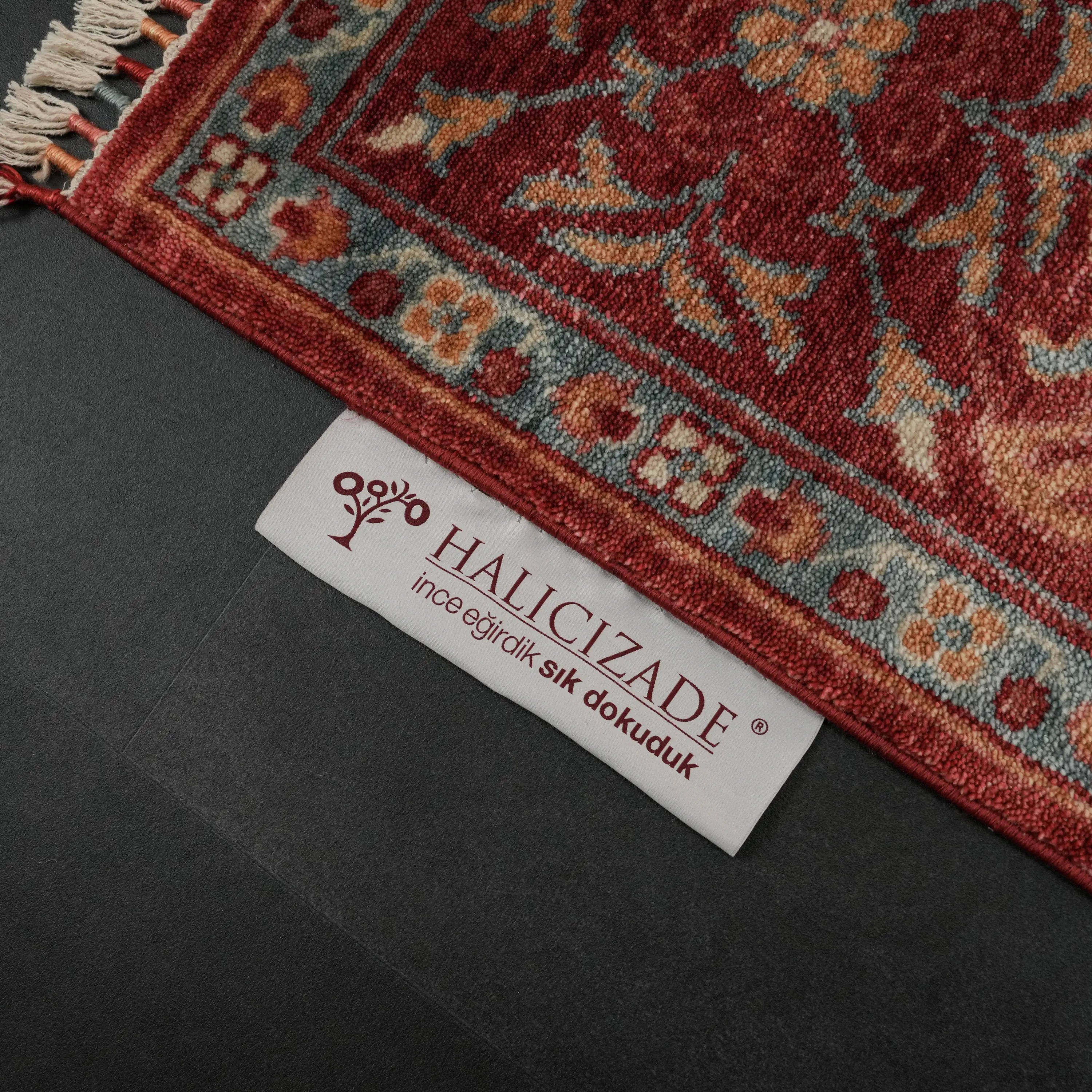 Zade Series Mamluk Pattern Blue Loom Woven Natural Rug