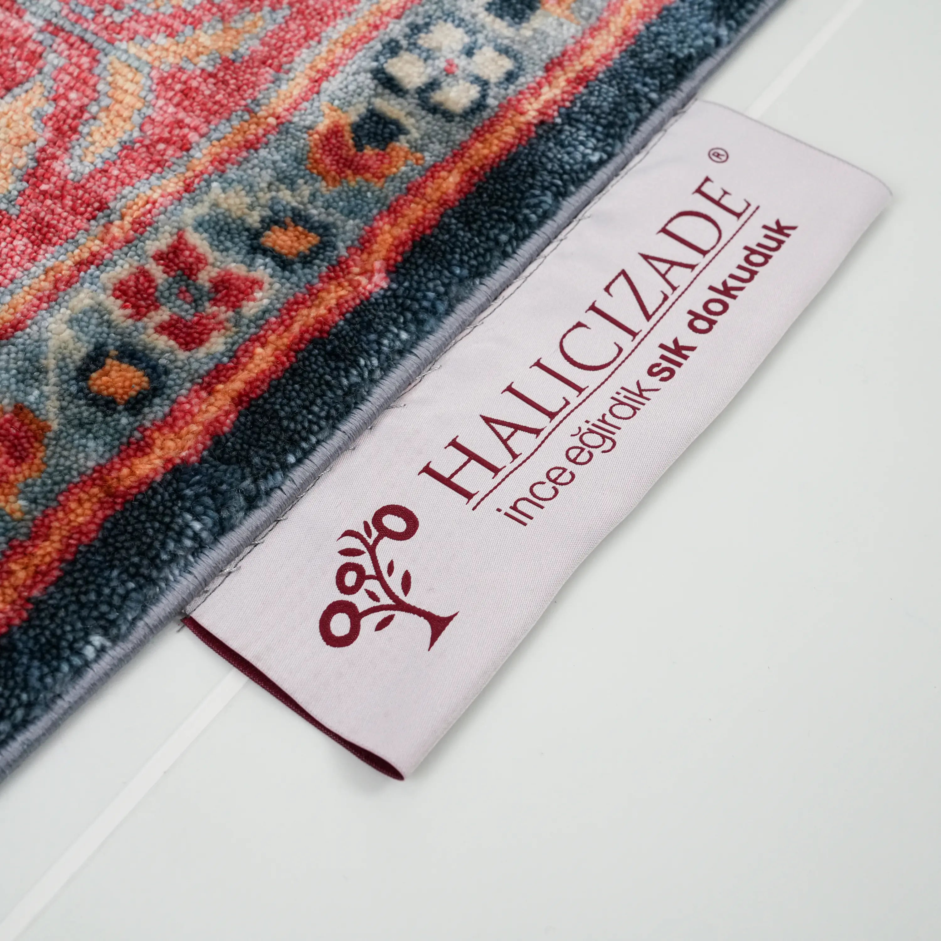 Zade Series Mamluk Pattern Blue Loom Woven Rug