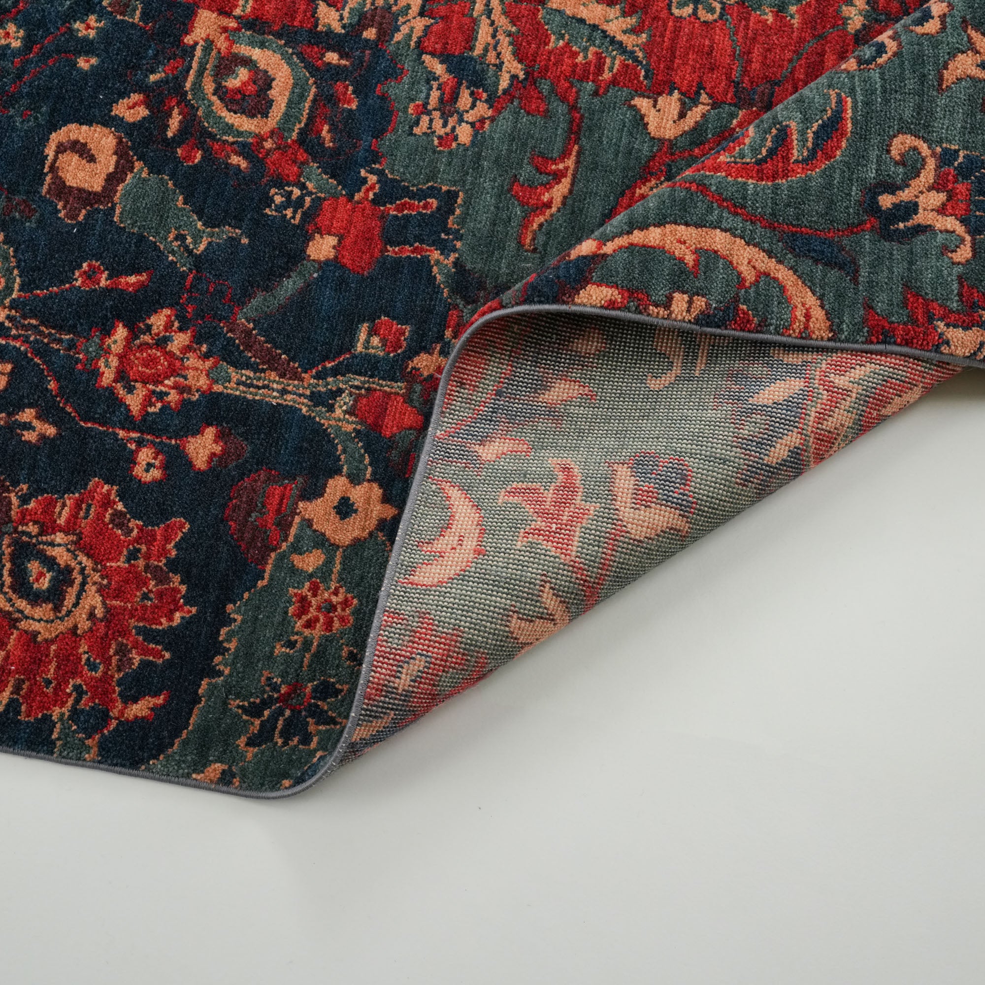 Zade Series Patchwork Patterned Colorful Wool Loom Woven Rug