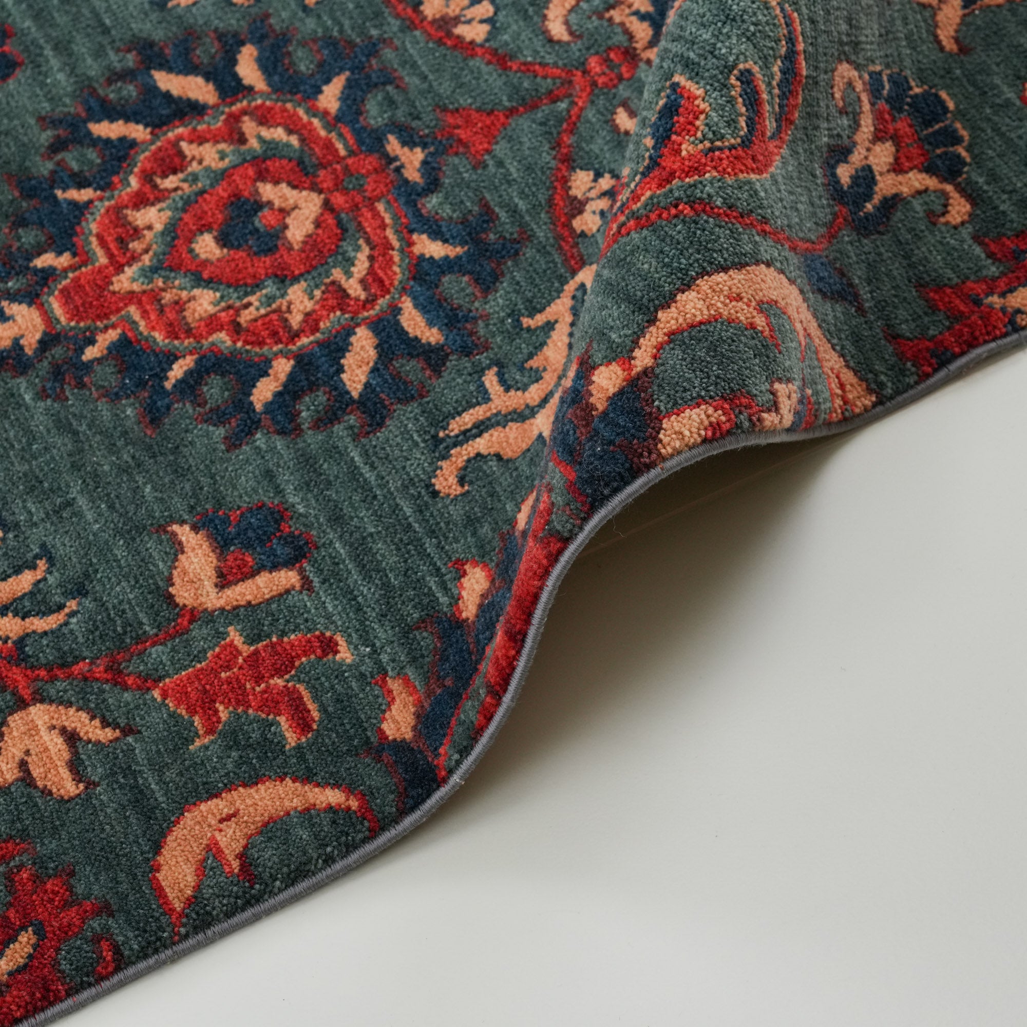 Zade Series Patchwork Patterned Colorful Wool Loom Woven Rug