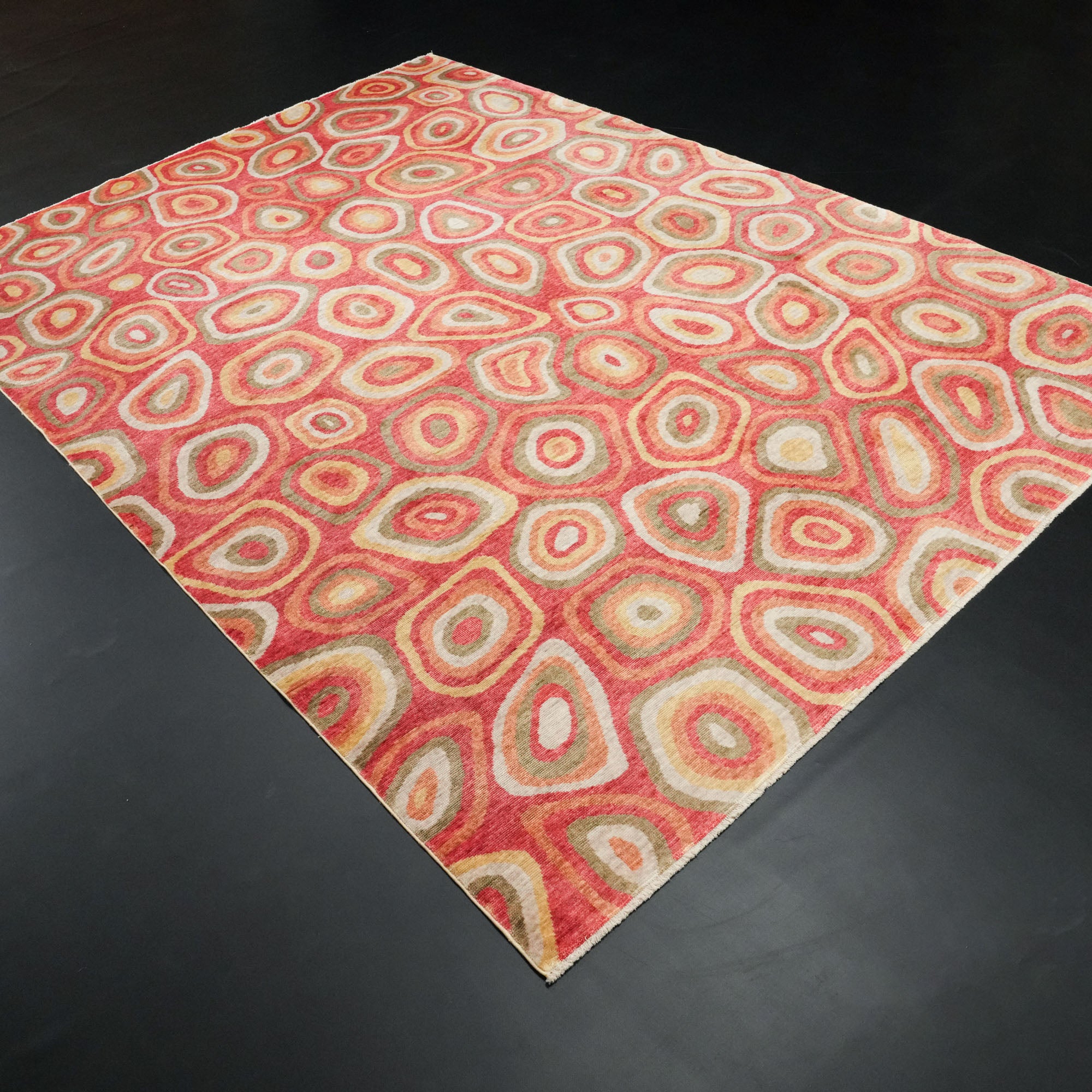 Zade Series Colorful Geometric Patterned Loom-Woven Rug