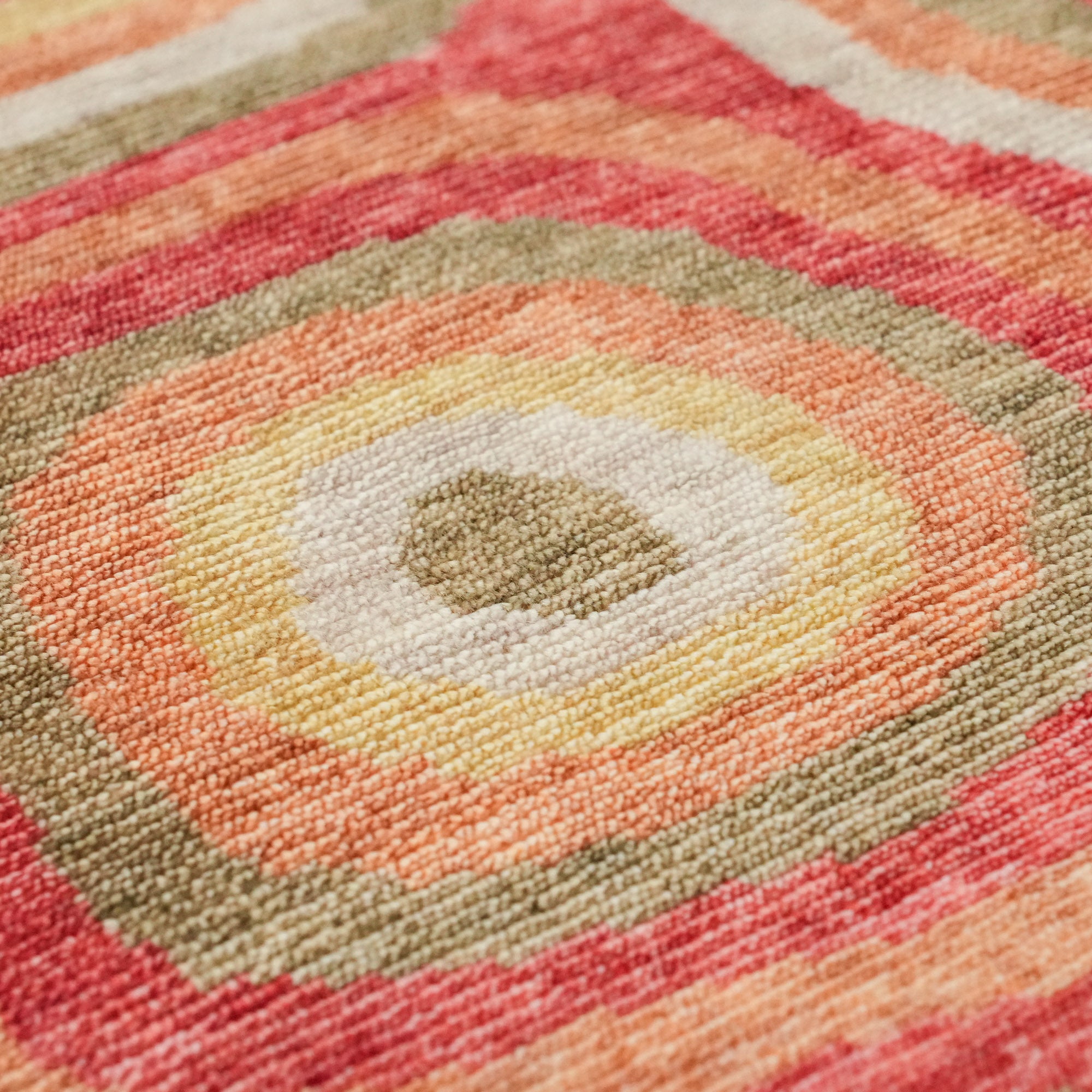 Zade Serisi Rengarenk Geometrik Desenli Tezgah Dokuma Halı