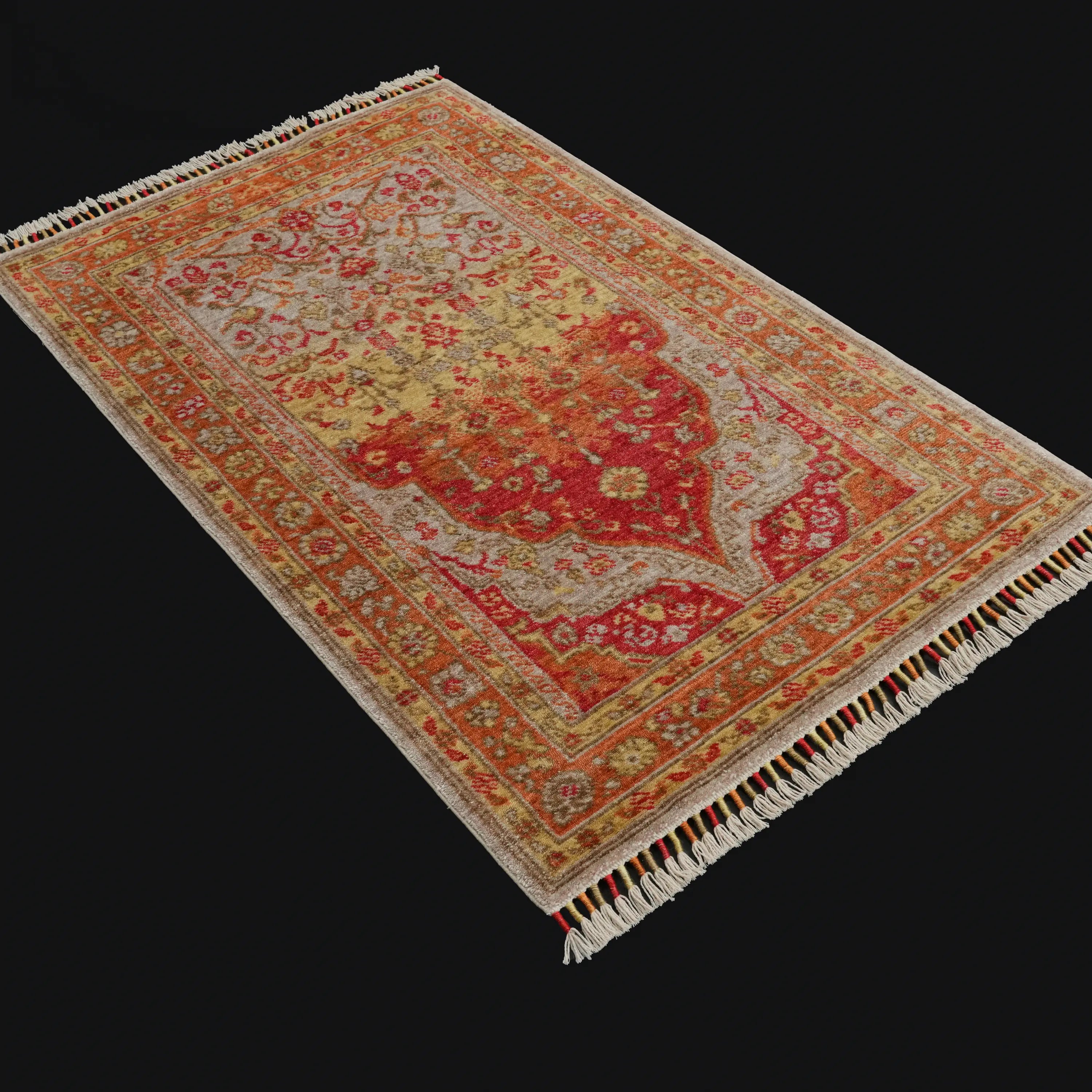 Zade Serisi Rengarenk Tezgah Dokuma Halı Seccade