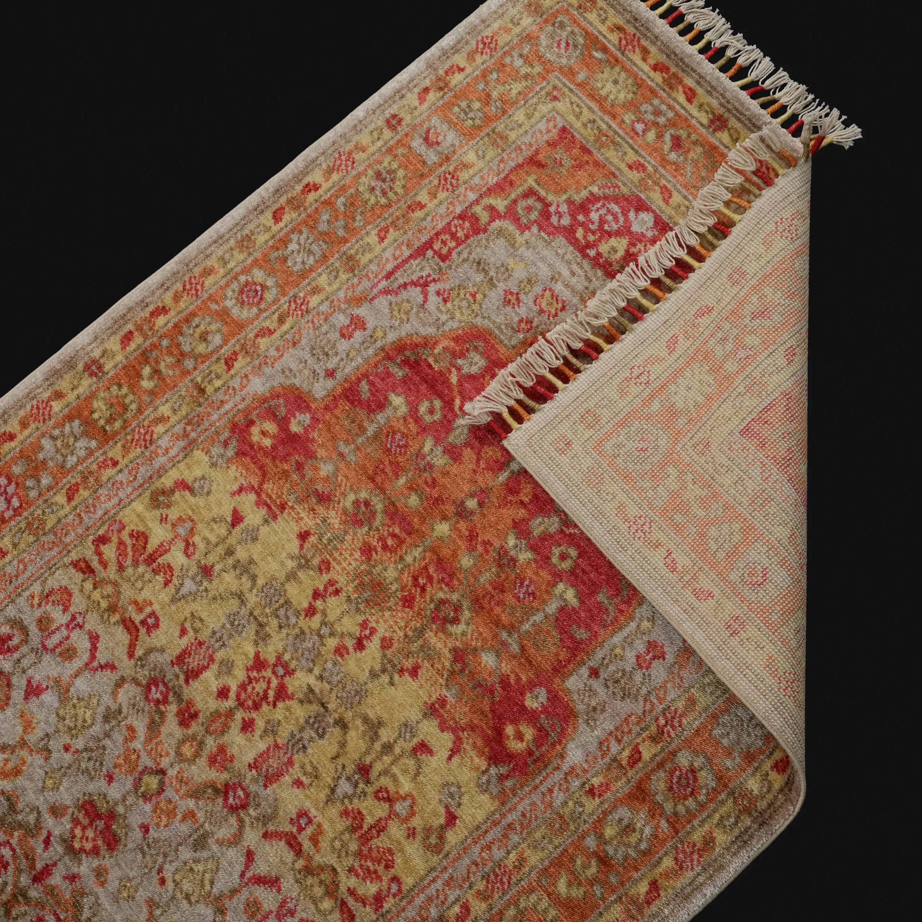 Zade Serisi Rengarenk Tezgah Dokuma Halı Seccade