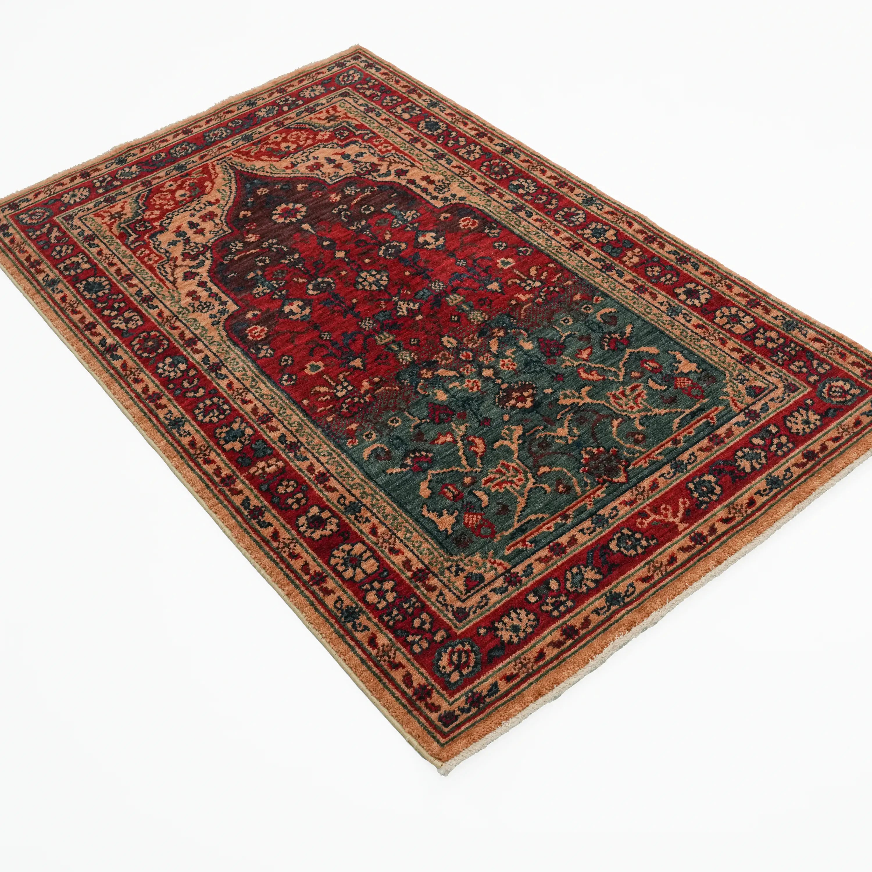 Zade Serisi Rengarenk Yün Tezgah Dokuma Halı Seccade