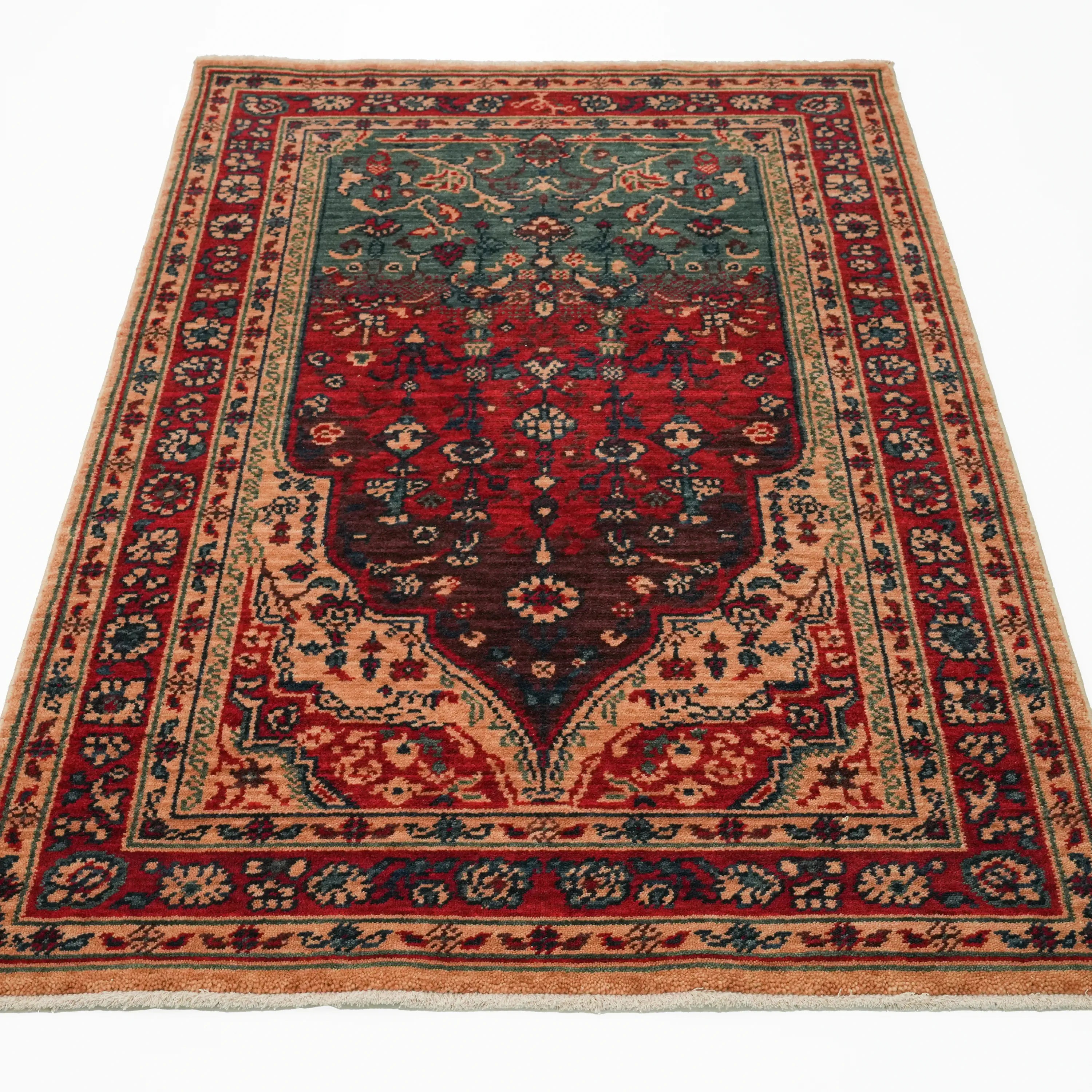 Zade Series Colorful Wool Loom Woven Rug Prayer Rug