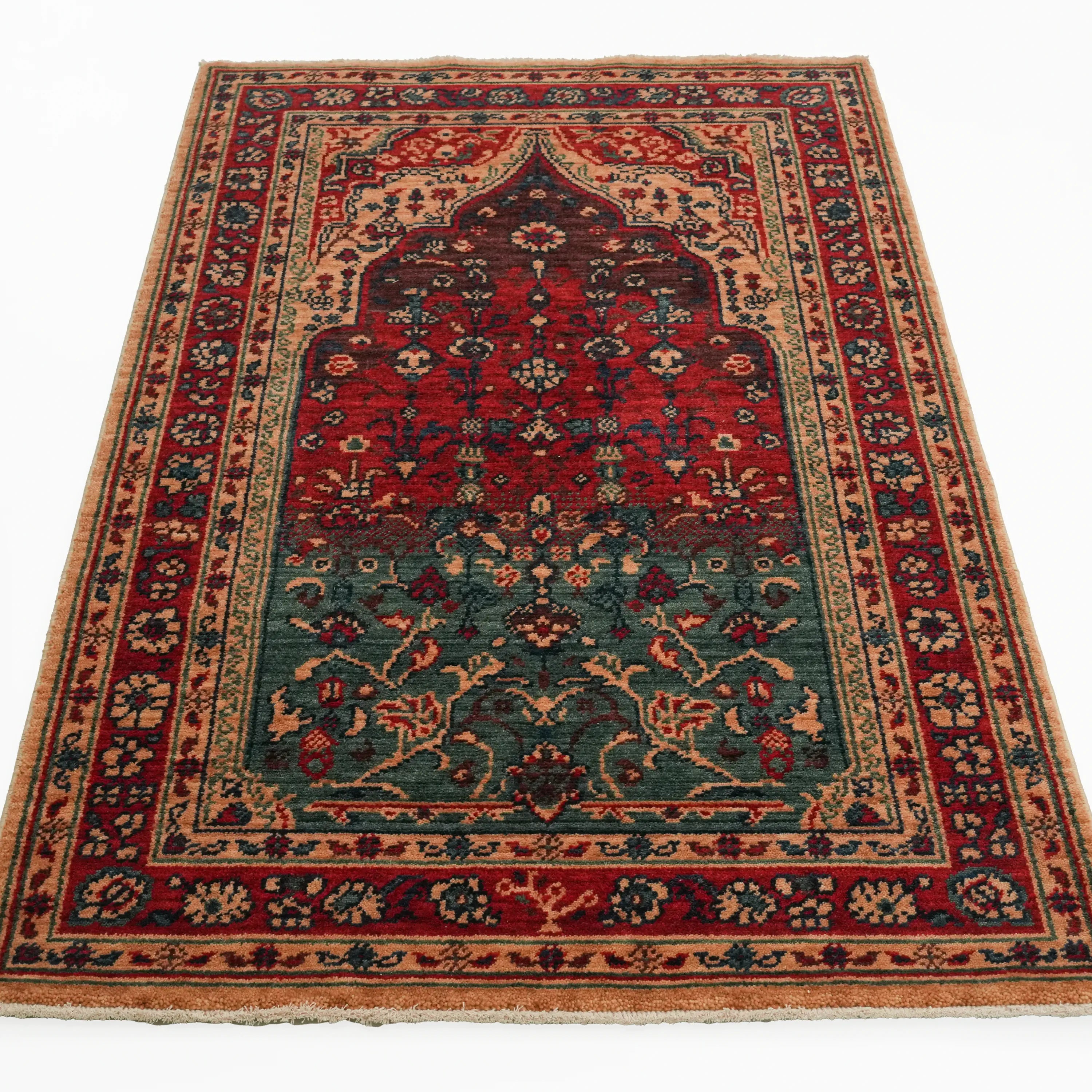 Zade Serisi Rengarenk Yün Tezgah Dokuma Halı Seccade