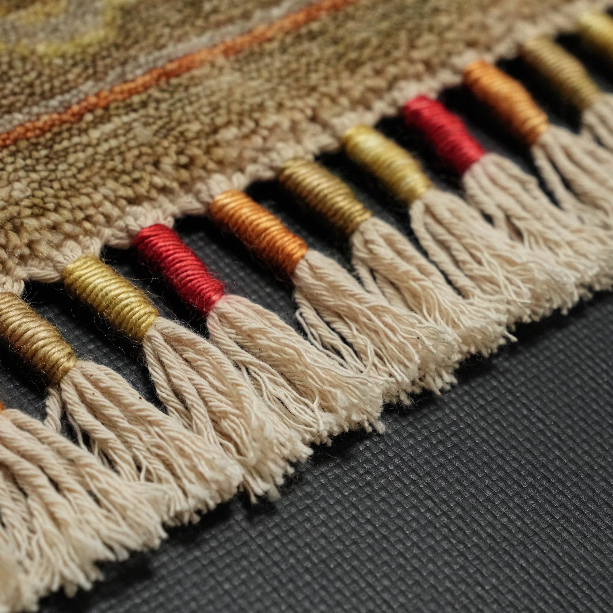 Zade Series Uşak Patterned Green Loom Woven Natural Carpet