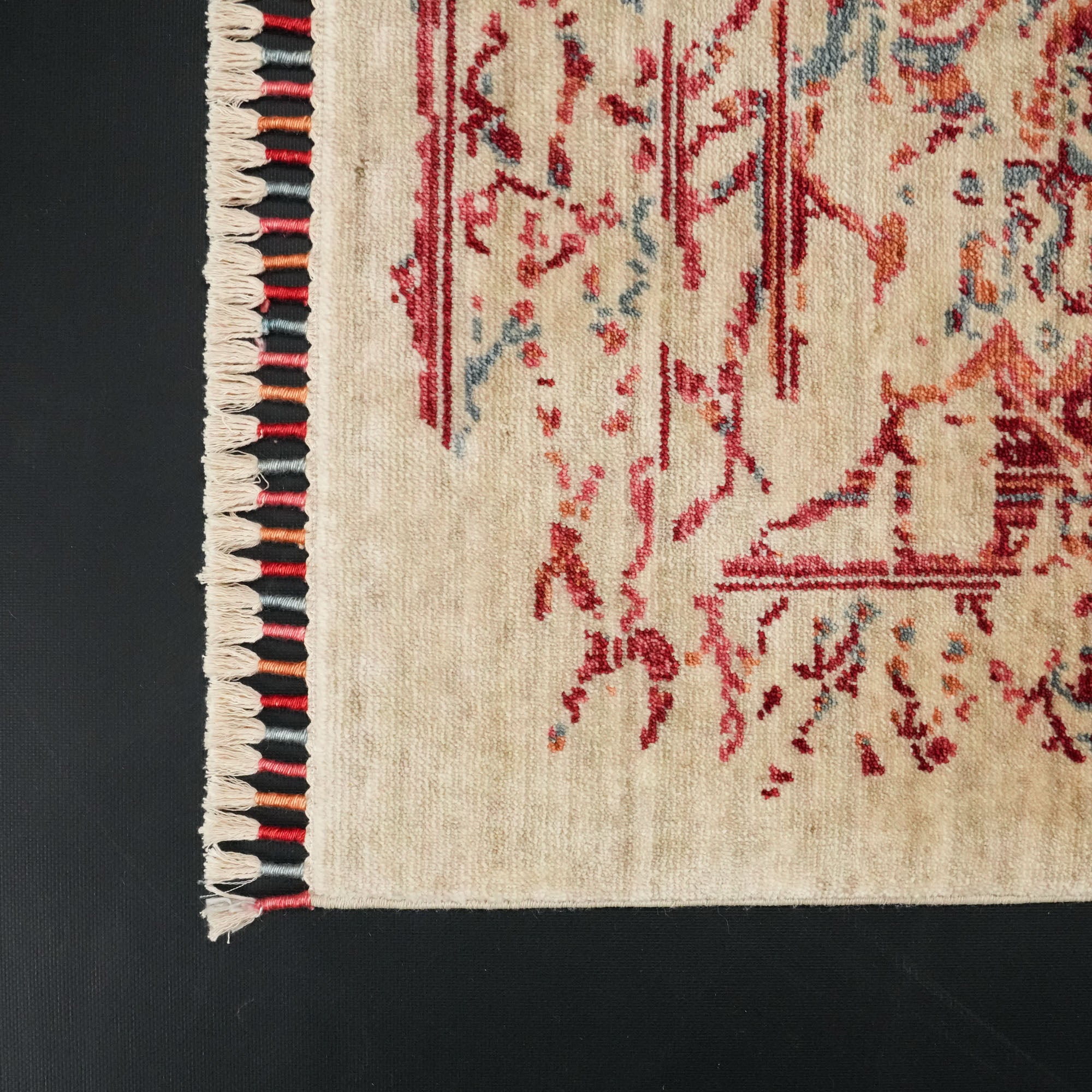 Zade Series Vintage Patterned Red Special Loom Carpet