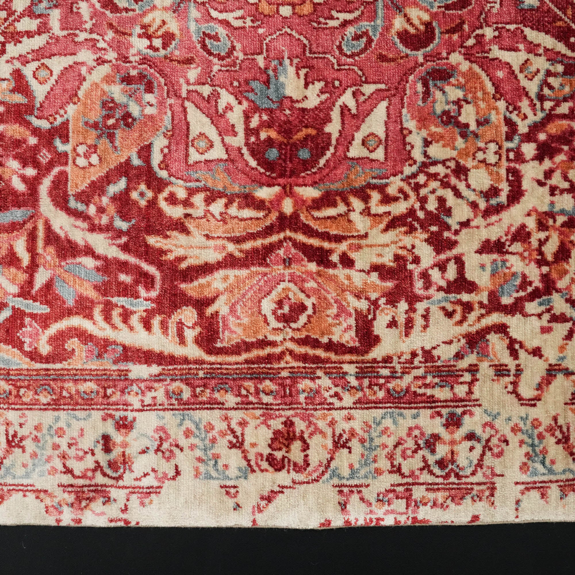 Zade Series Vintage Patterned Red Special Loom Carpet