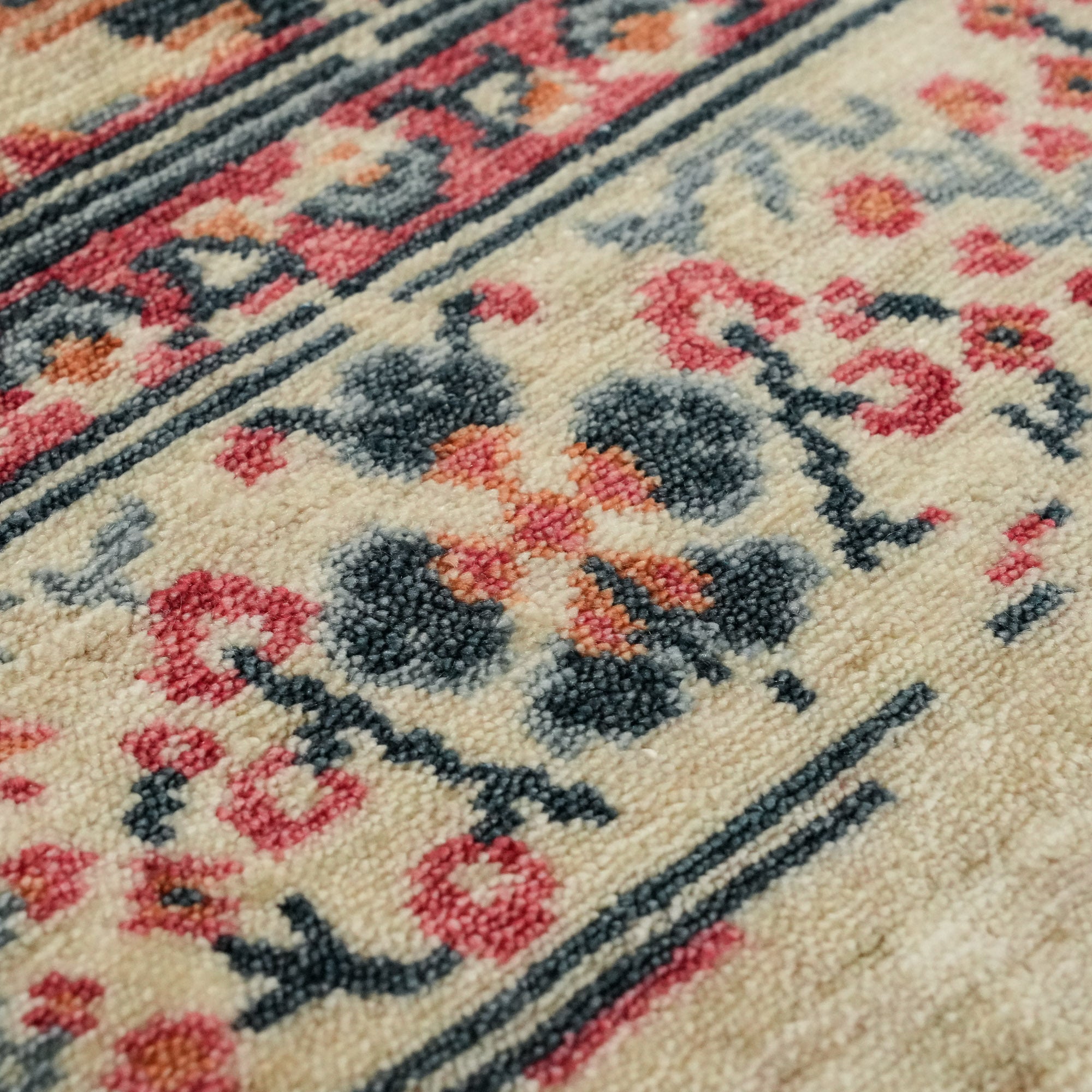 Zade Series Vintage Patterned Blue Special Countertop Carpet