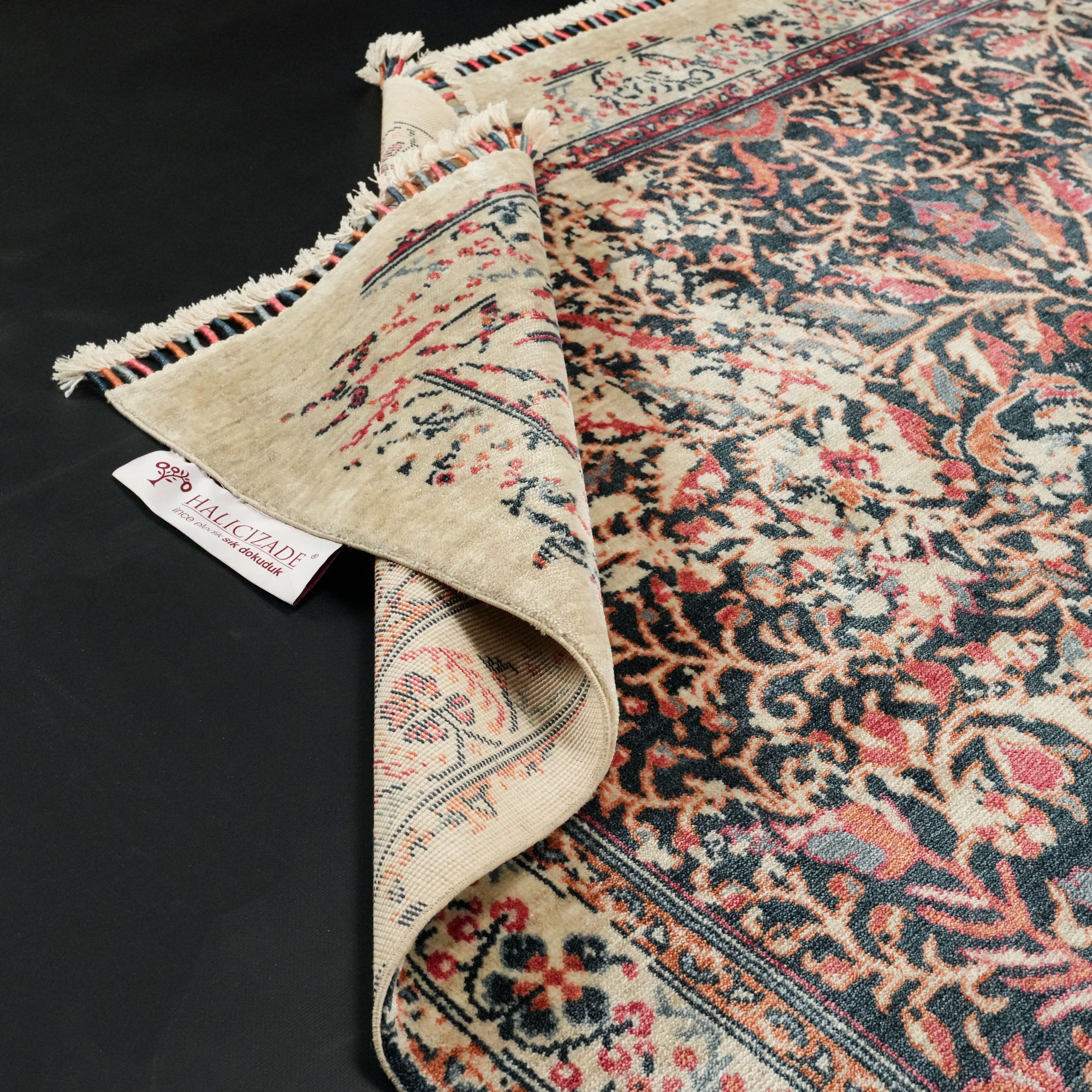 Zade Series Vintage Patterned Blue Special Countertop Carpet