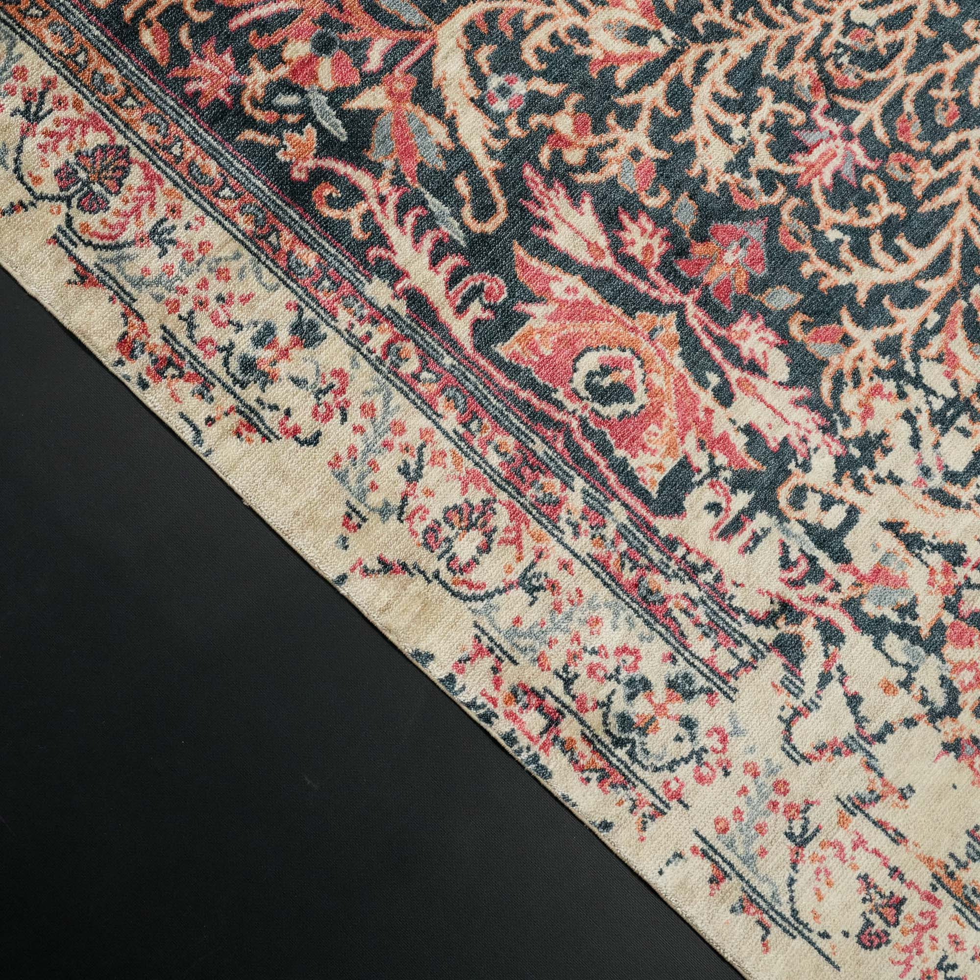 Zade Series Vintage Patterned Blue Special Countertop Carpet