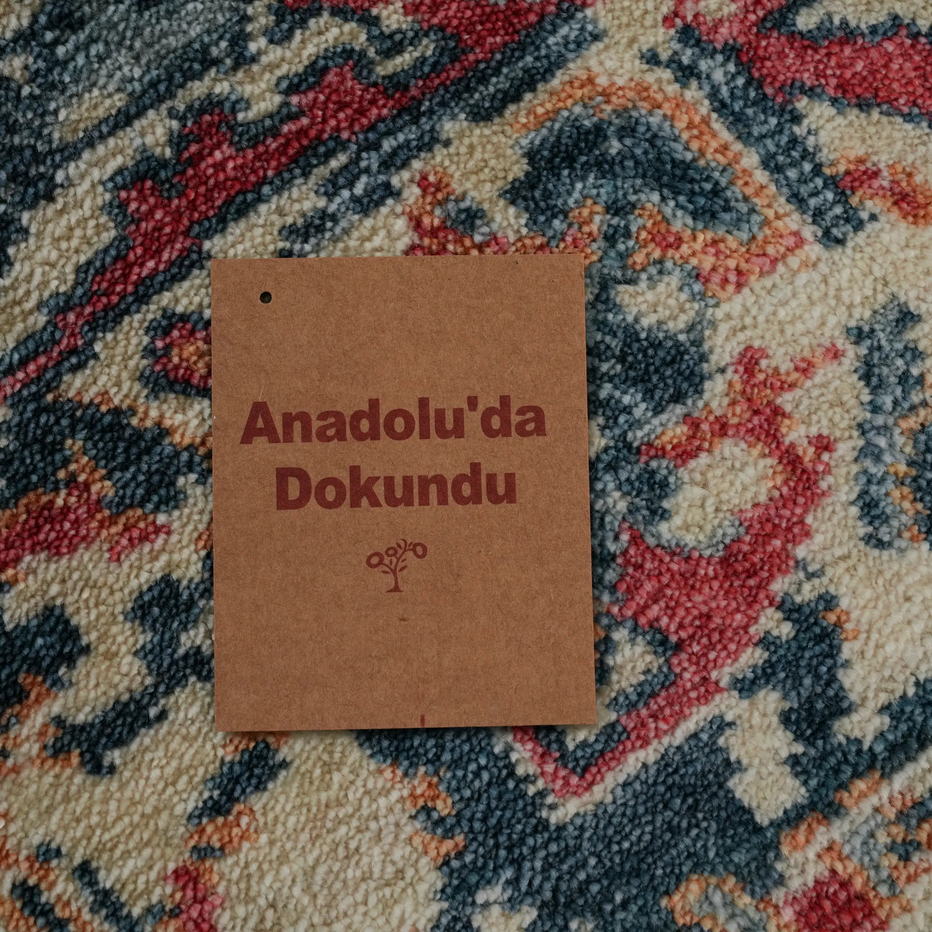 Zade Serisi Vintage Desenli Rengarenk Tencel Tezgah Dokuma Halı