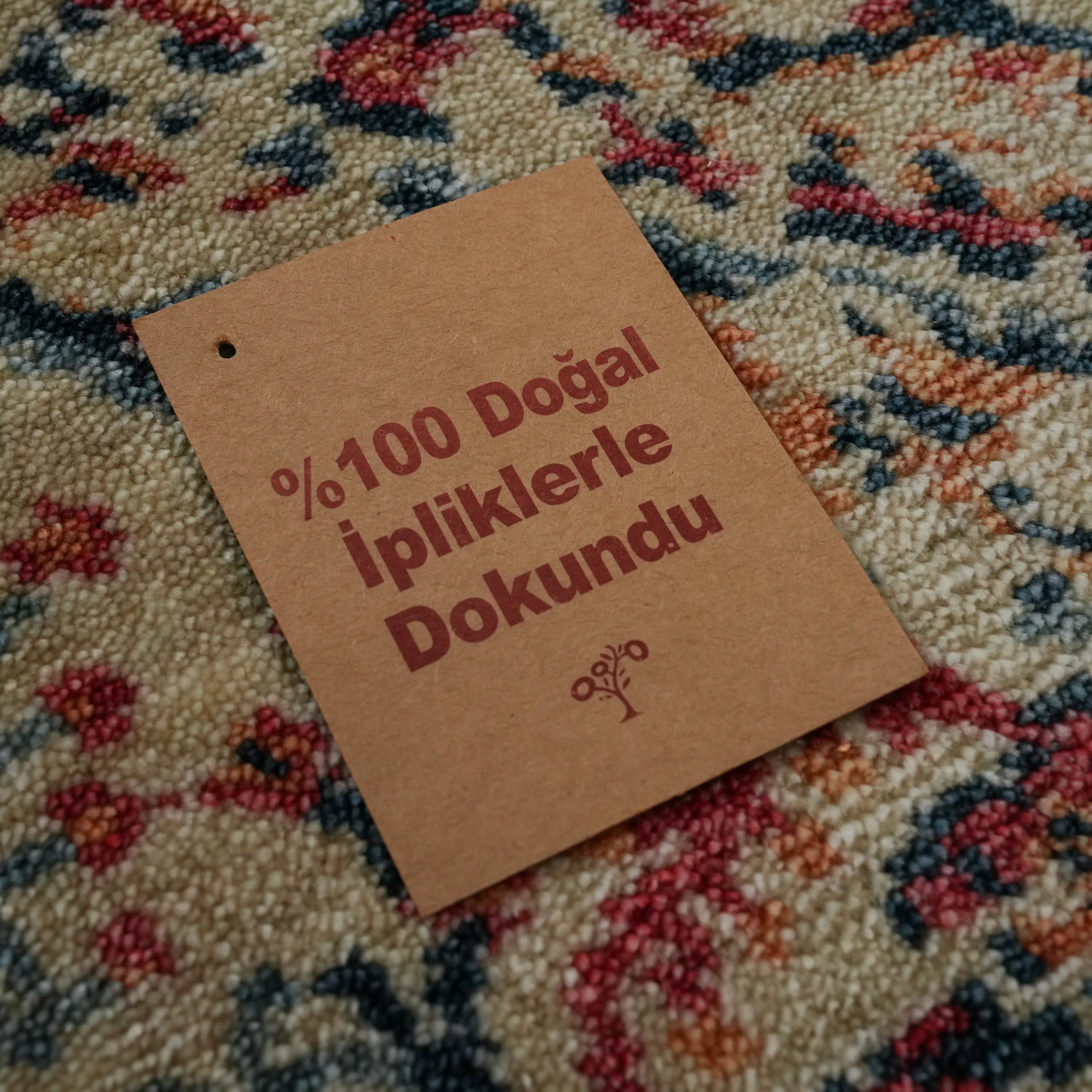 Zade Serisi Vintage Desenli Rengarenk Tencel Tezgah Dokuma Halı