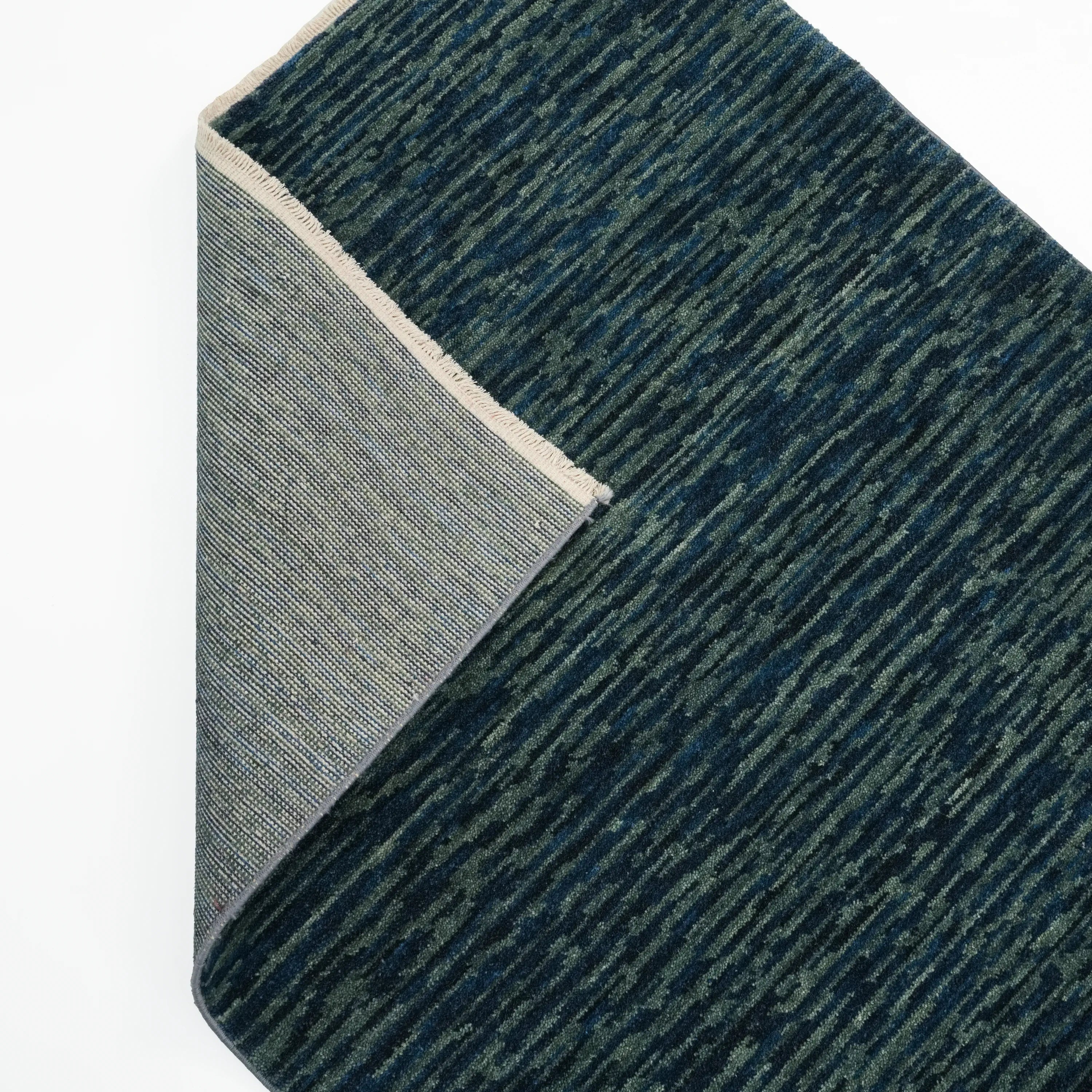 Zade Series Wool Navy Blue Loom Woven Rug Prayer Mat