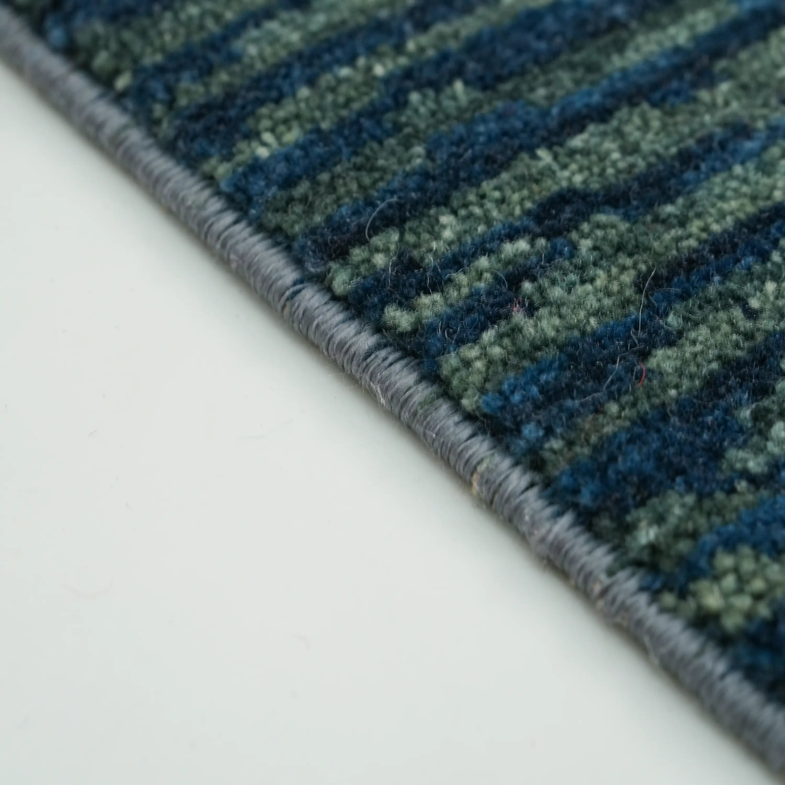 Zade Series Wool Navy Blue Loom Woven Rug Prayer Mat