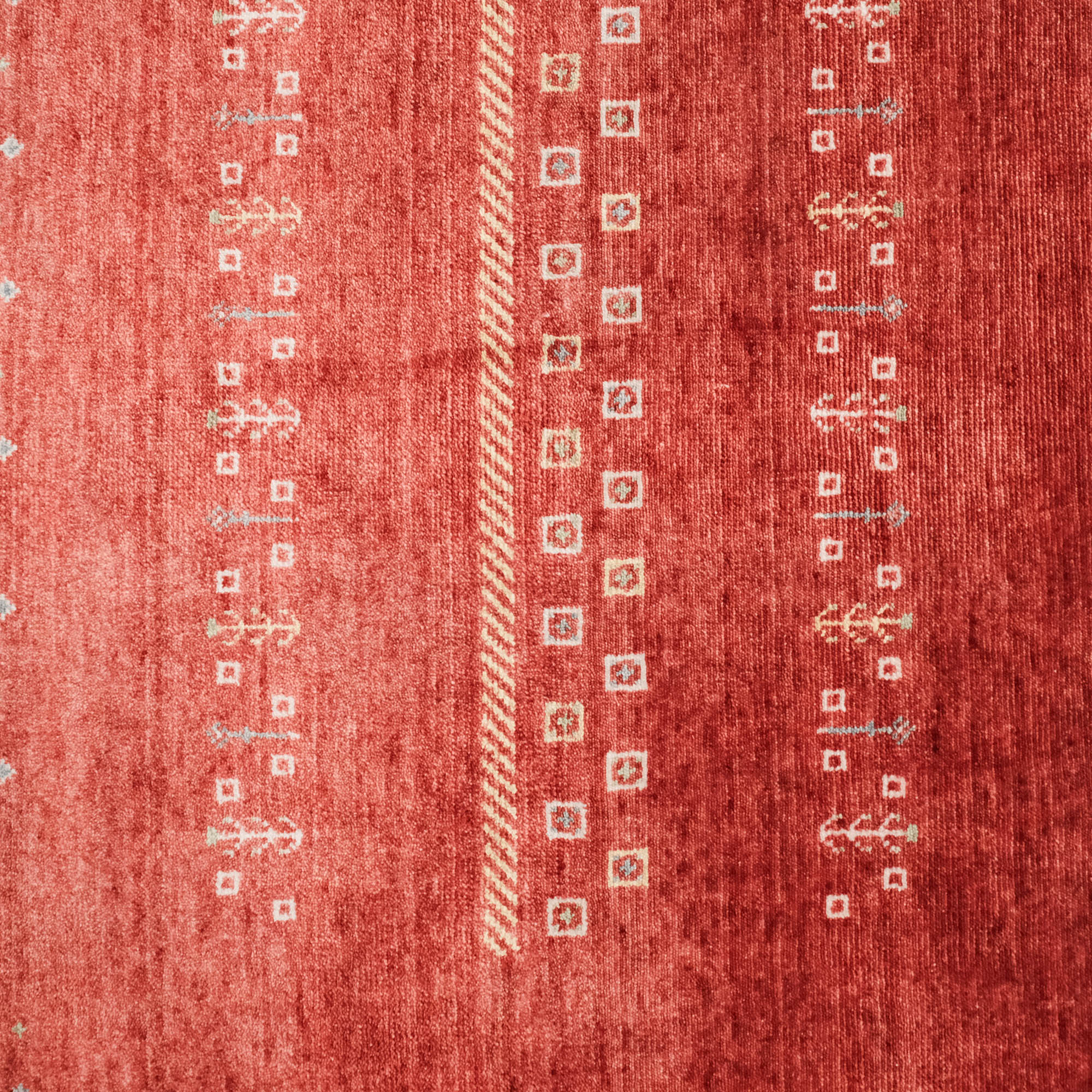 Eco Carpet Zara Anatolian Patterned Red Round Bamboo Carpet