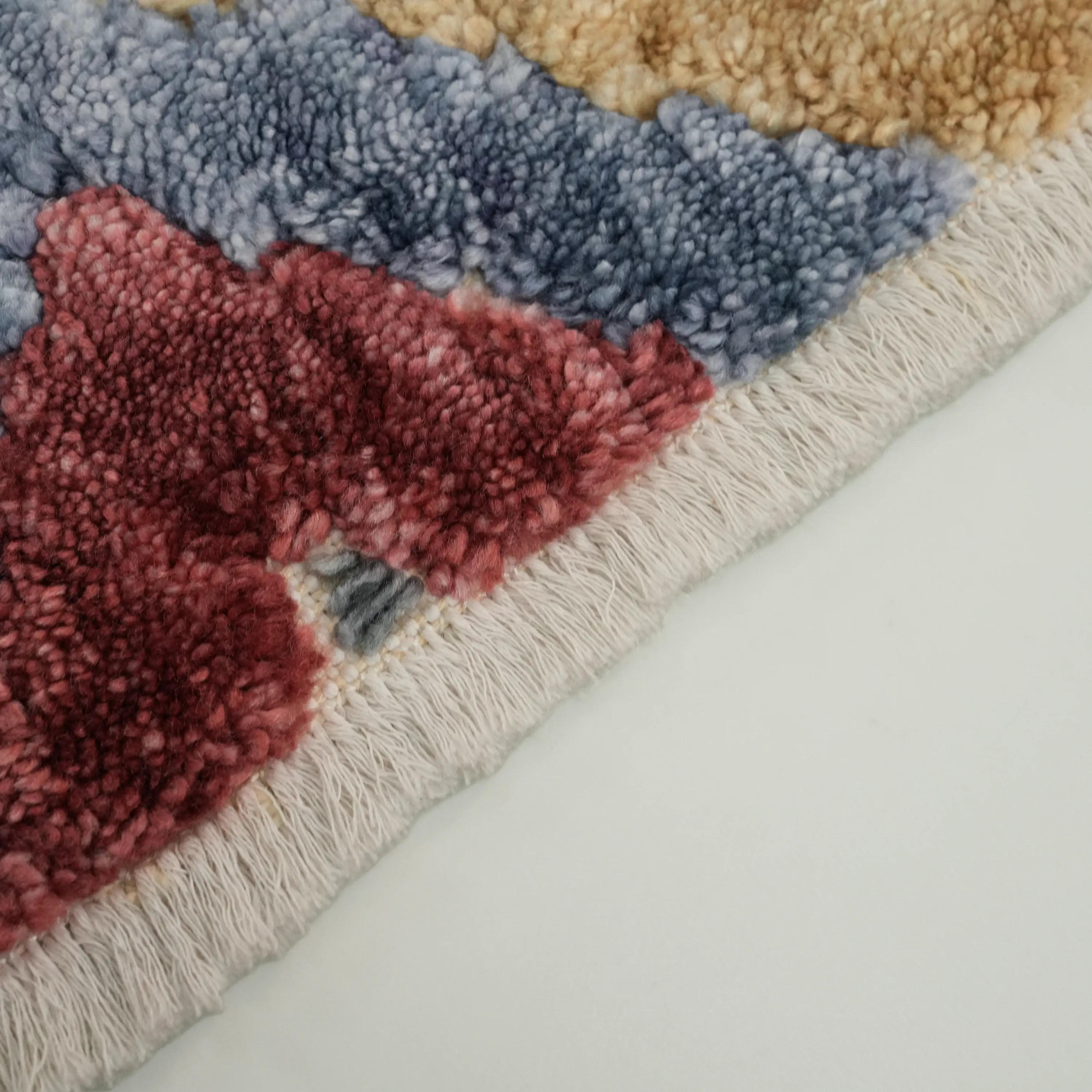 Zara Series Geometric Patterned Colorful Tencel Loom Woven Rug