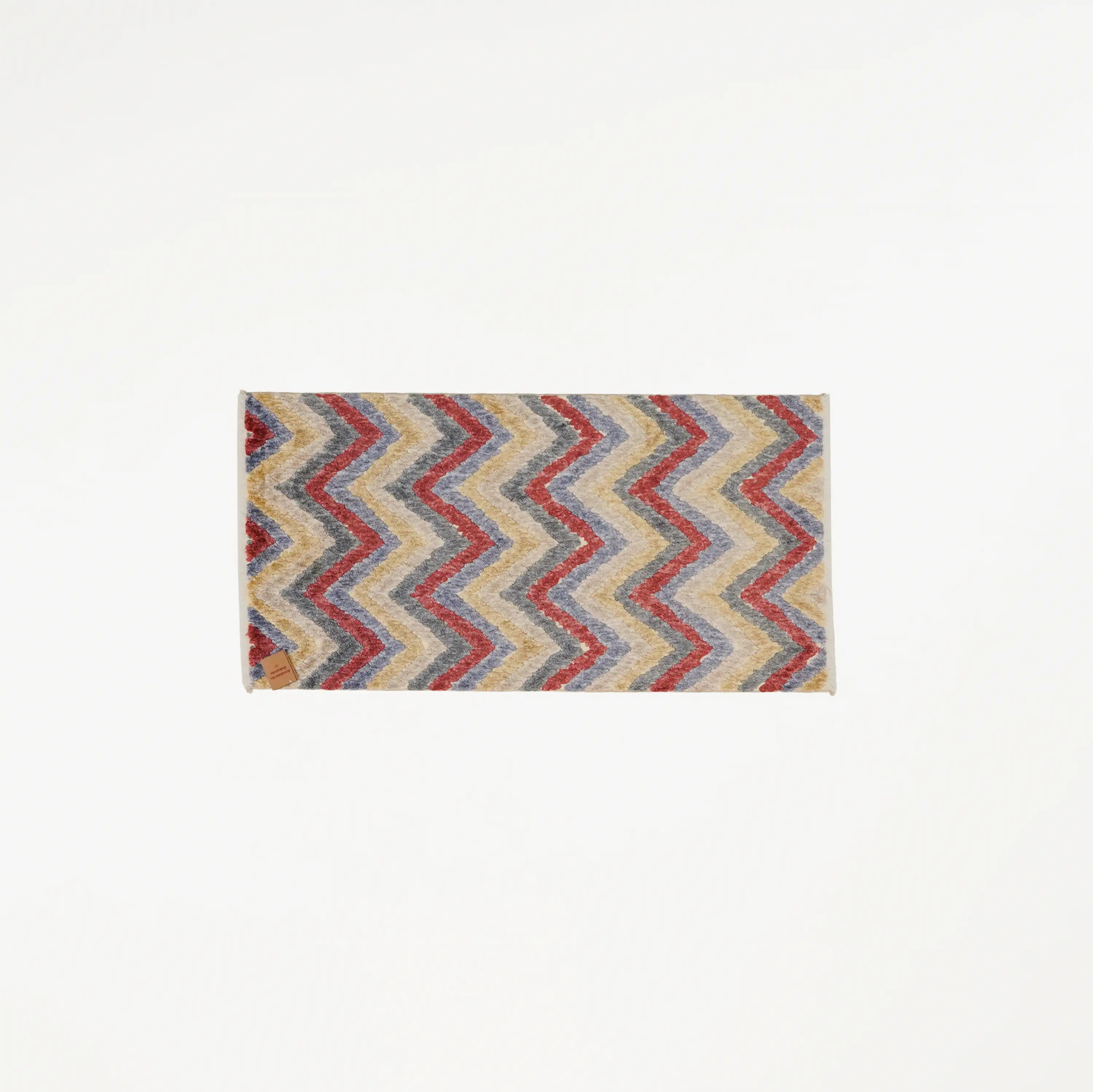 Zara Series Geometric Patterned Colorful Tencel Loom Woven Rug