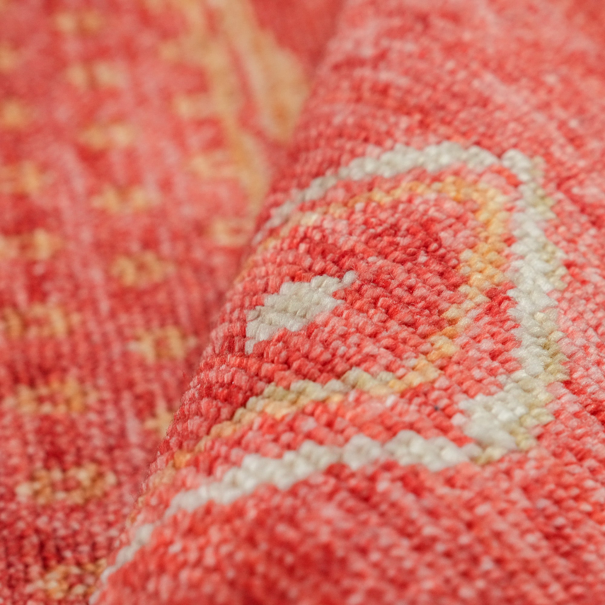 Zara Series Scandinavian Patterned Red Bamboo Special Countertop Carpet