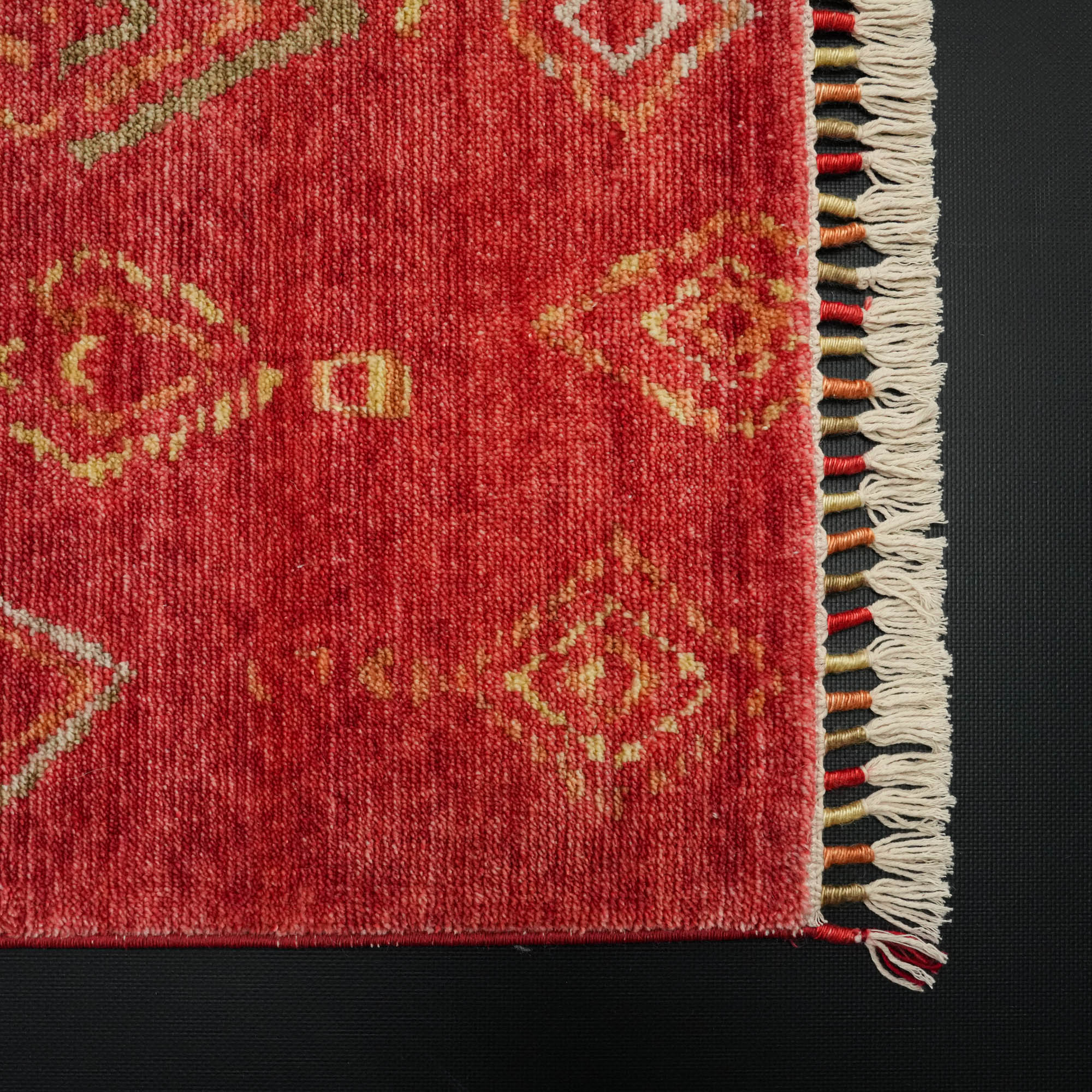 Zara Series Scandinavian Patterned Red Bamboo Special Countertop Carpet