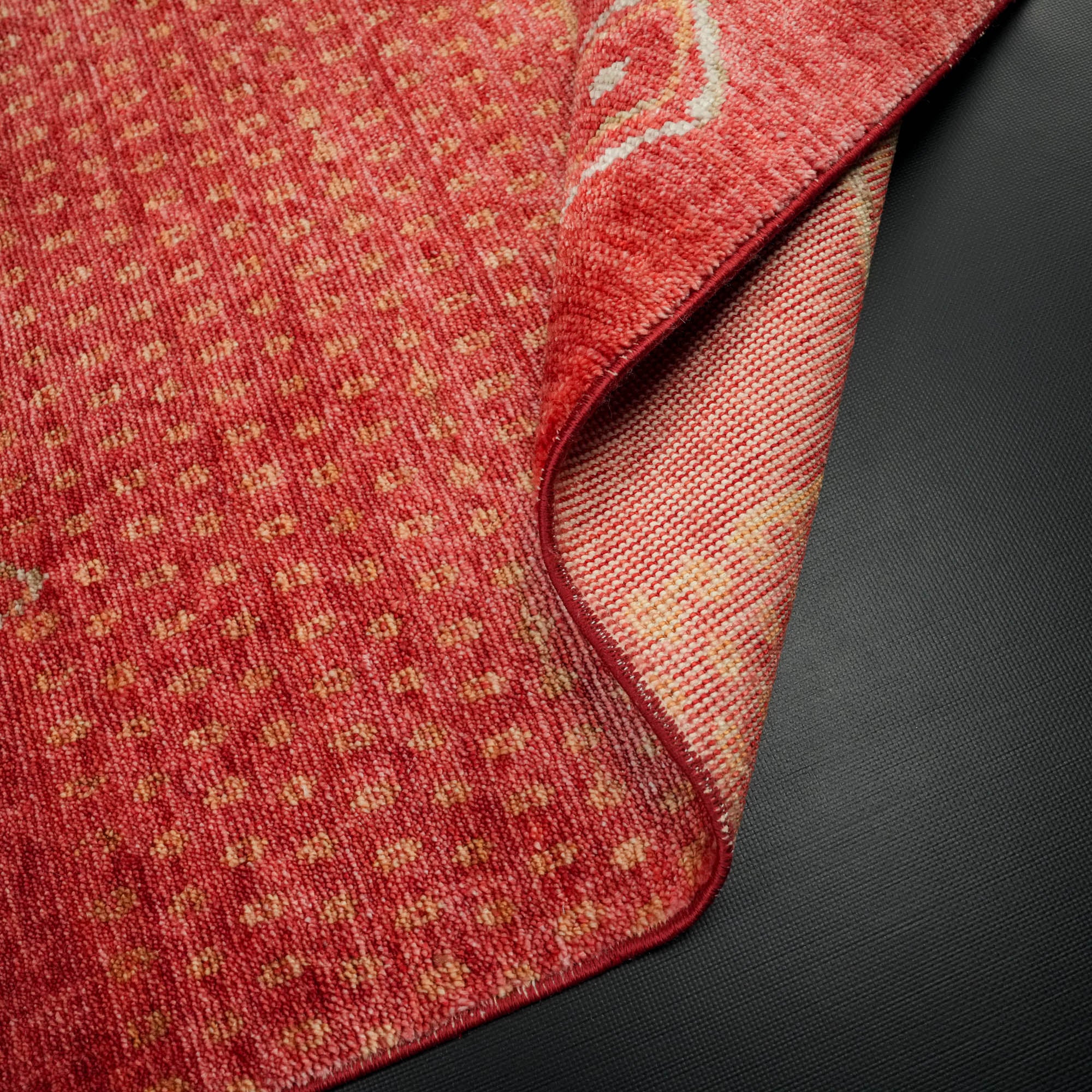 Zara Series Scandinavian Patterned Red Bamboo Special Countertop Carpet