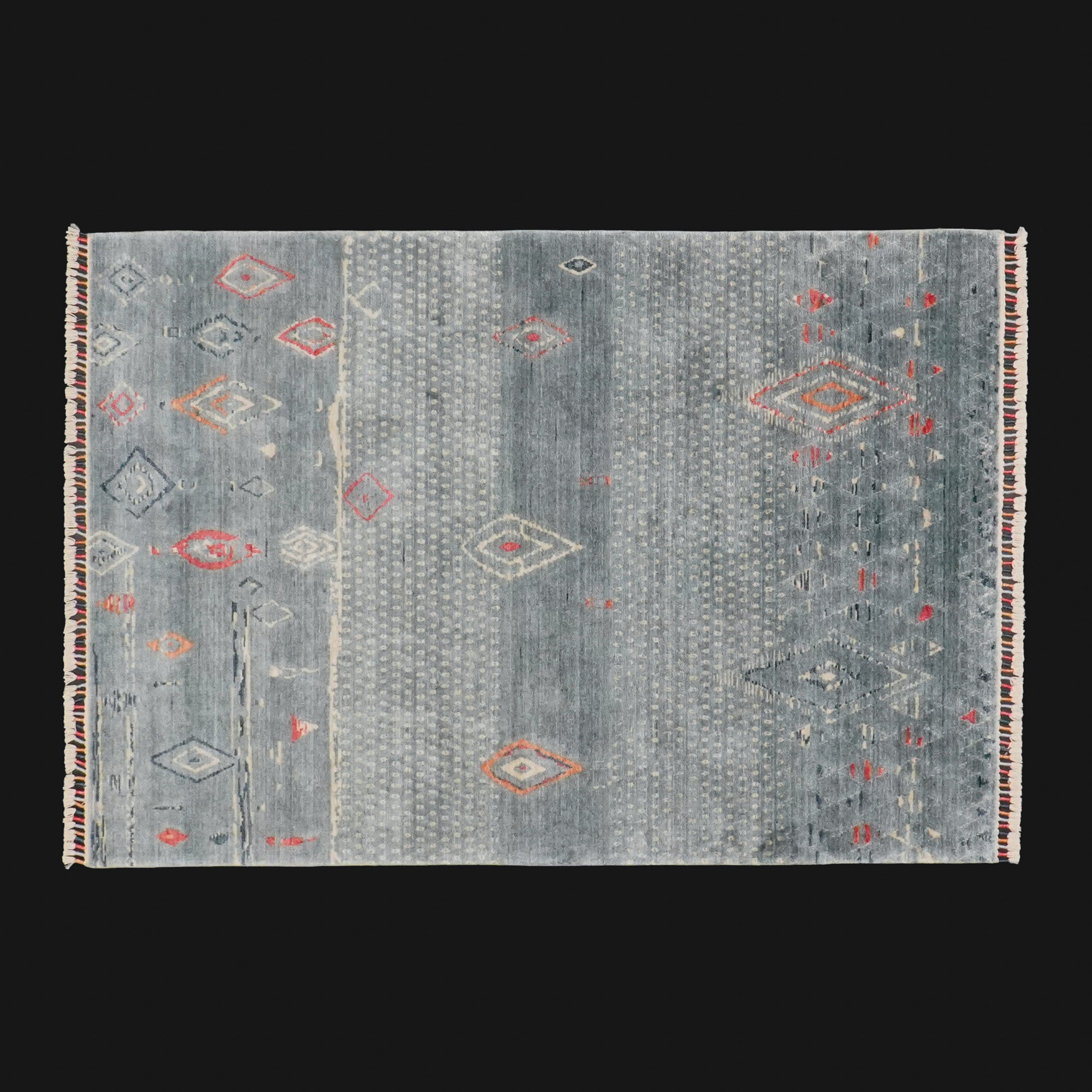 Zara Series Scandinavian Patterned Blue Special Countertop Carpet