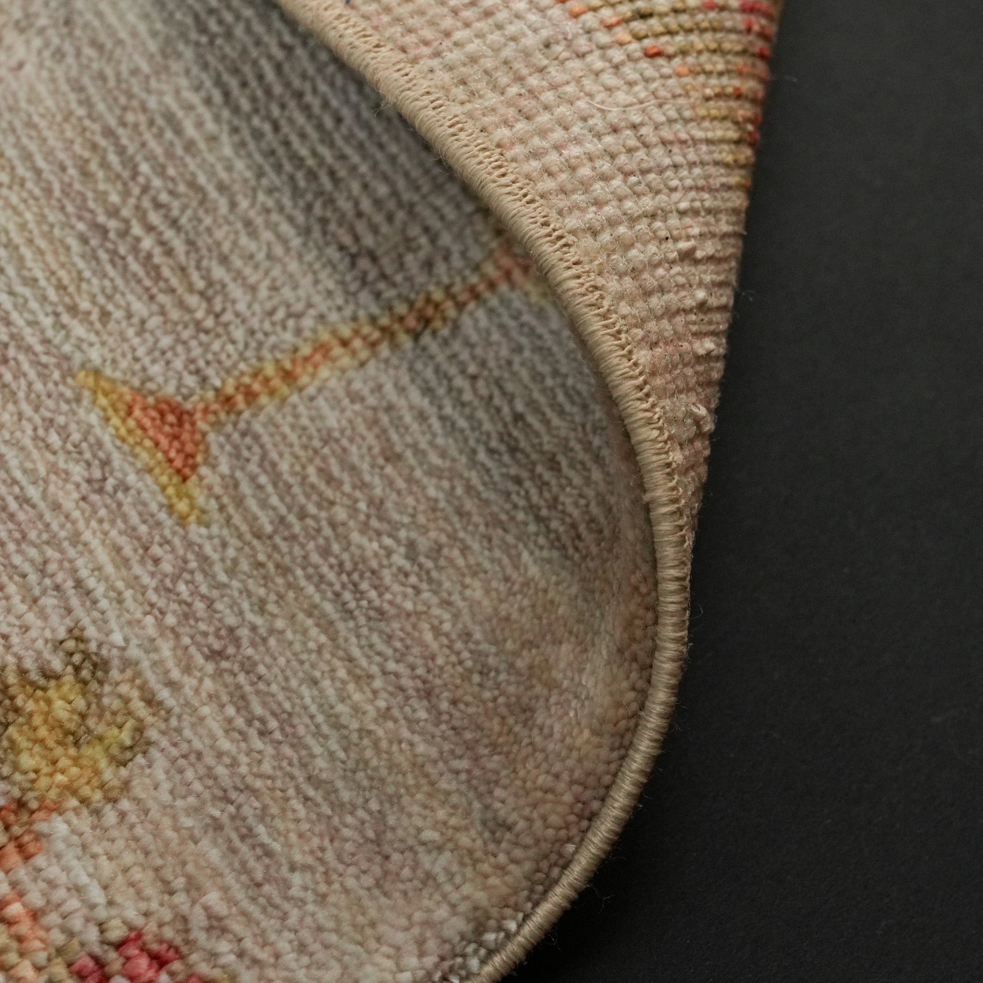 Zara Series Authentic Patterned Cream Bamboo Carpet