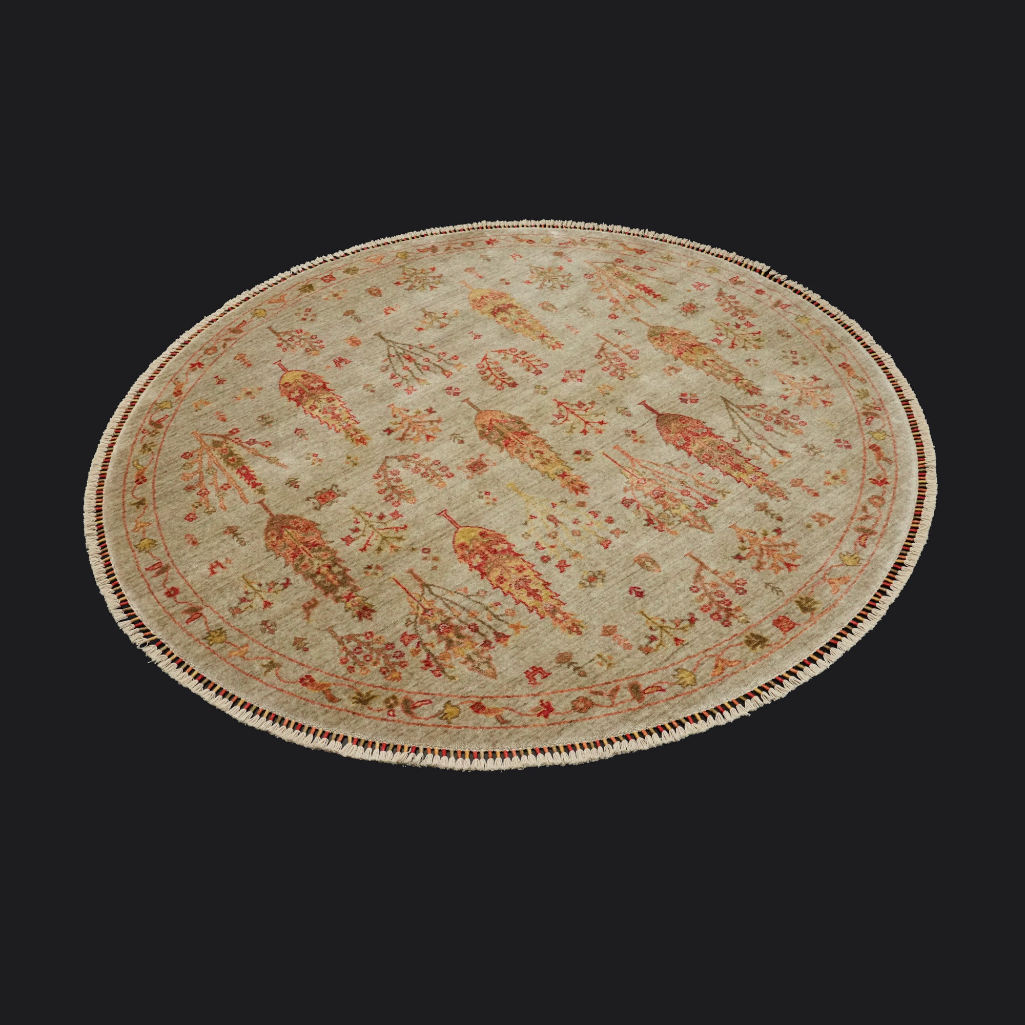 Zara Series Authentic Pattern Cream Counter Woven Rug