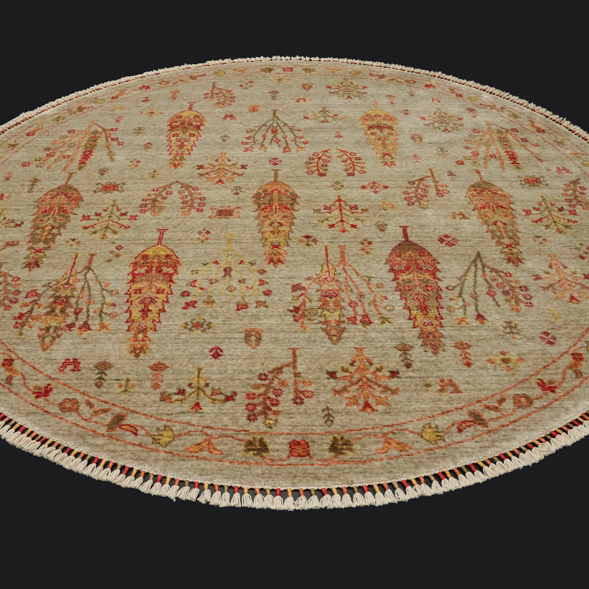 Zara Series Authentic Pattern Cream Counter Woven Rug