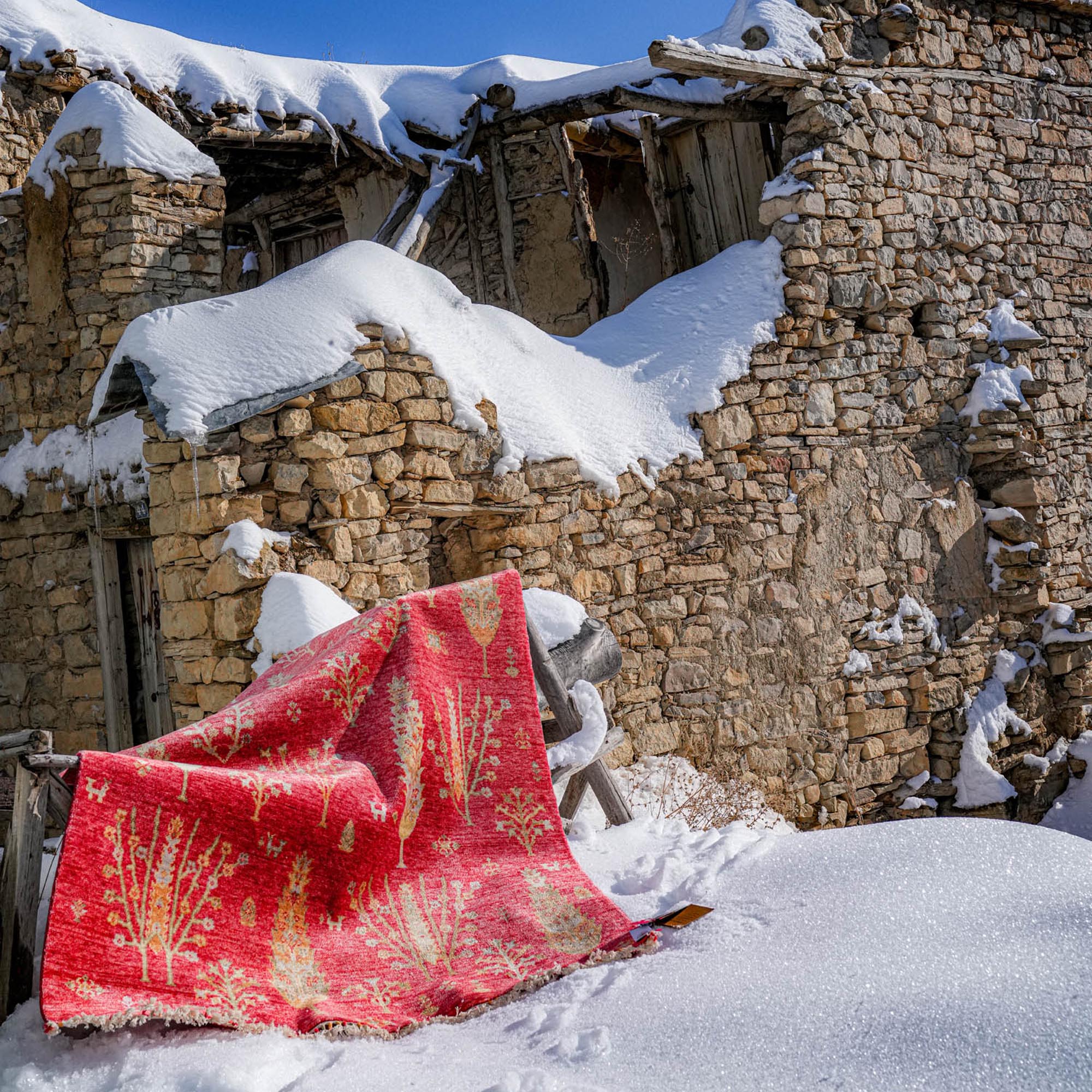 Zara Serisi Otantik Desenli Tezgah Dokuma Halı