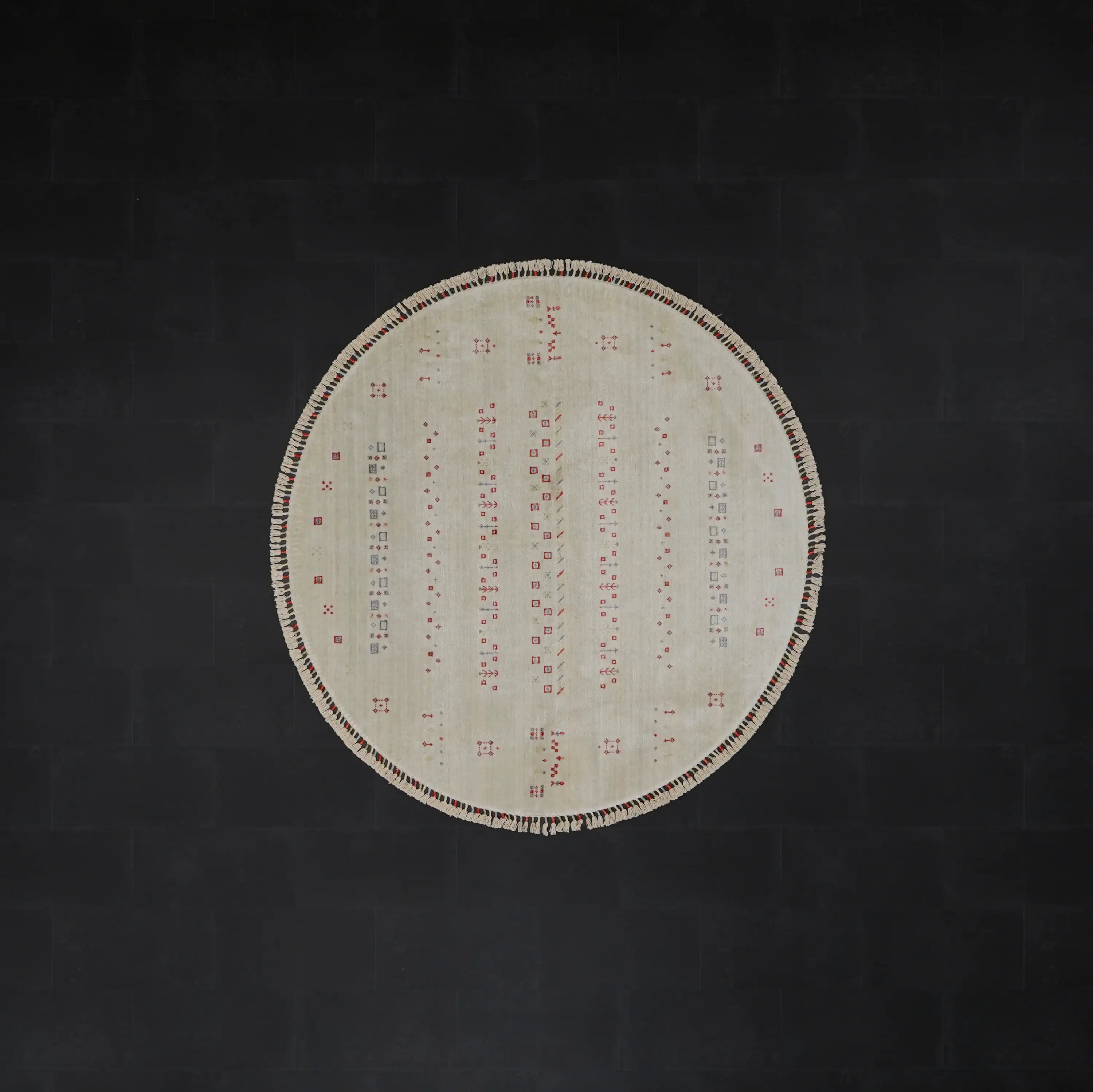 Zara Series Authentic Patterned Round Loom-Woven Rug