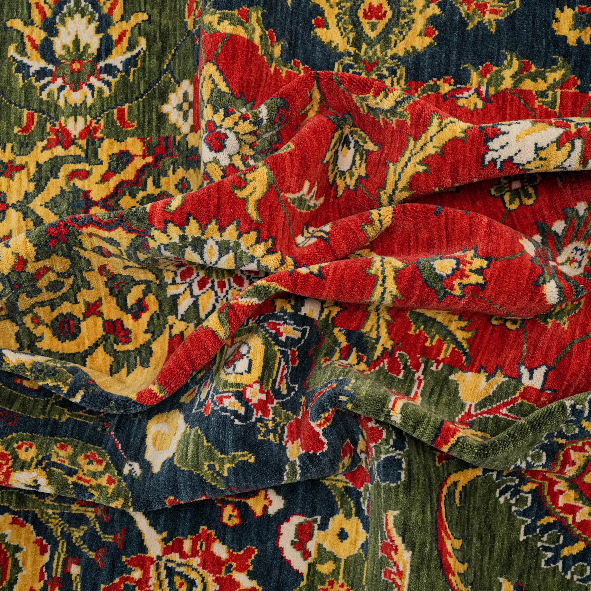 Zara Series Shawl Pattern Colorful Wool Loom Woven Rug