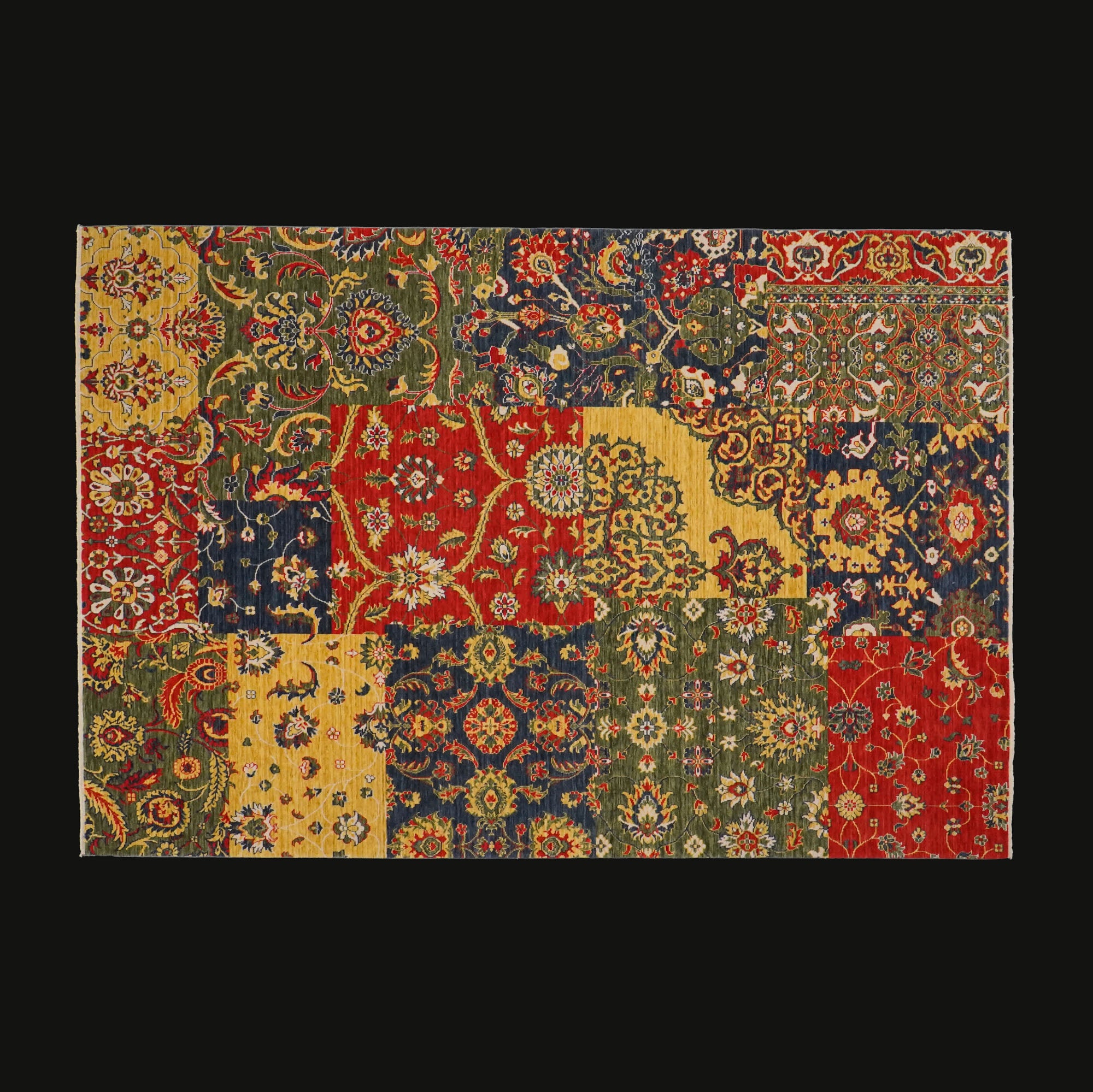 Zara Series Shawl Pattern Colorful Wool Loom Woven Rug