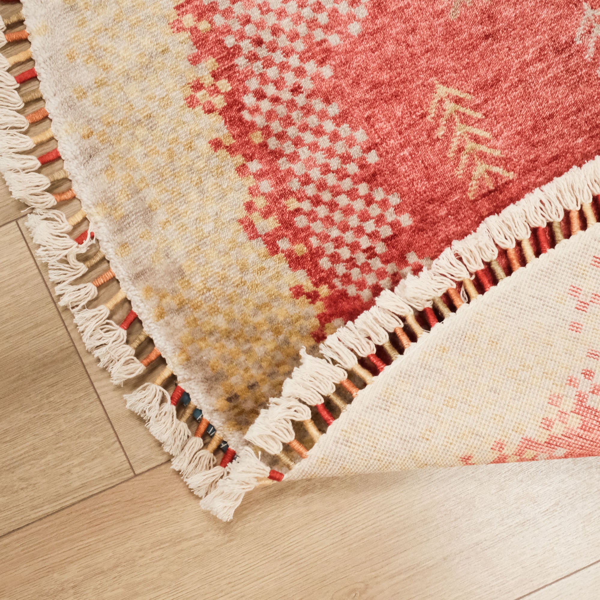 Eco Carpet Zara Abstract Patterned Multicolored Round Carpet