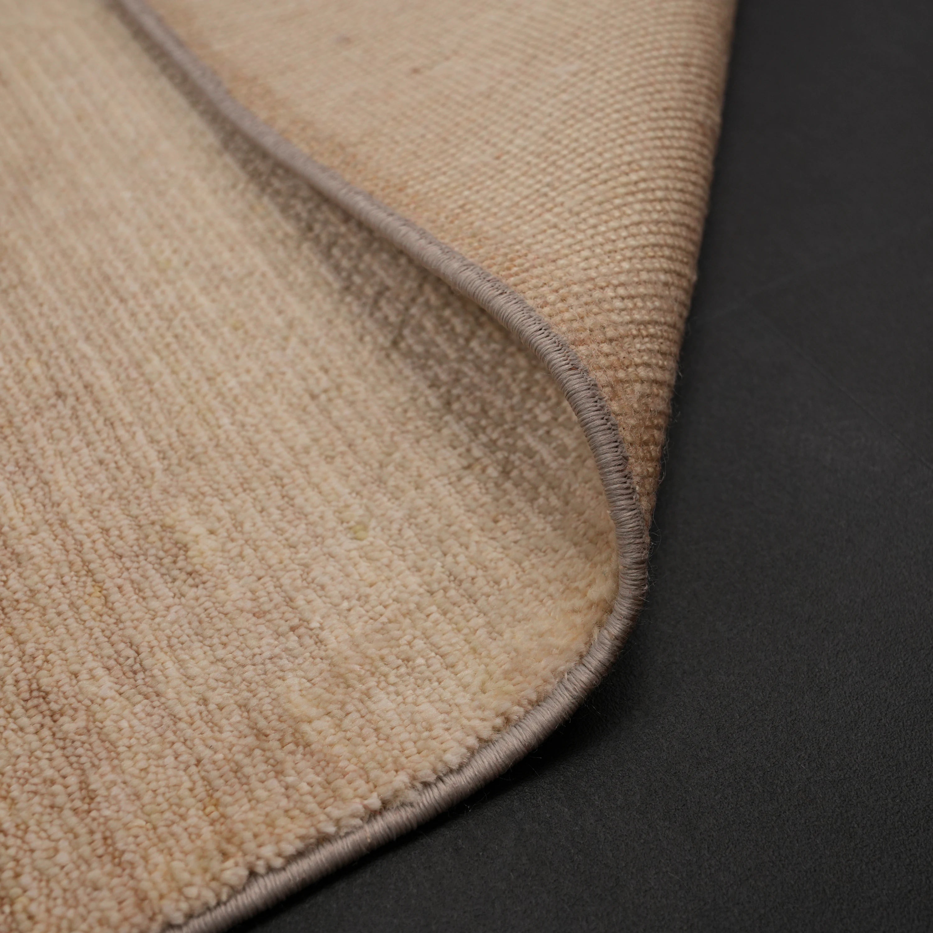 Zima Series Geometric Patterned Natural Tencel Gray Loom Woven Rug