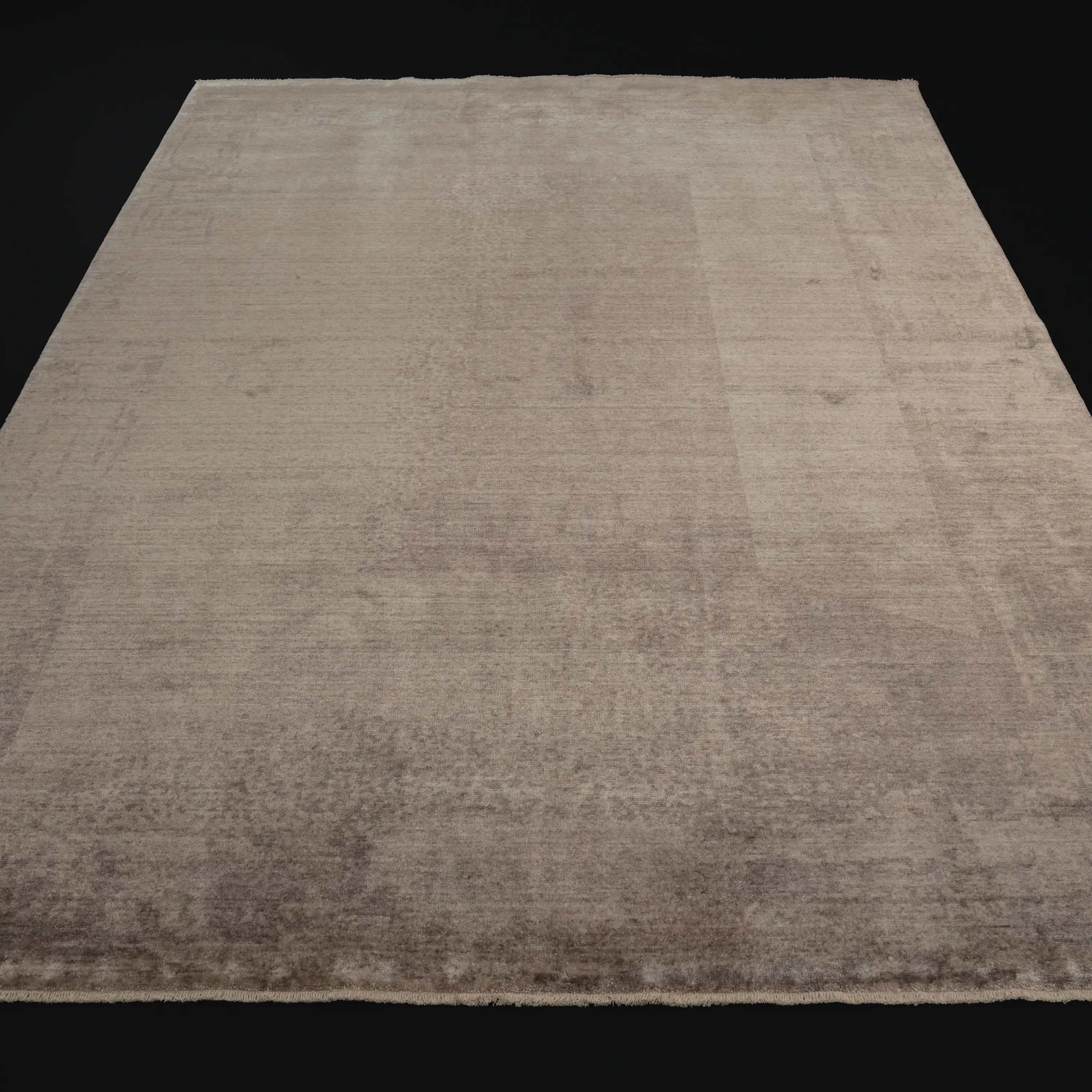 Zima Serisi Soyut Desenli Bej Tezgah Dokuma Halı