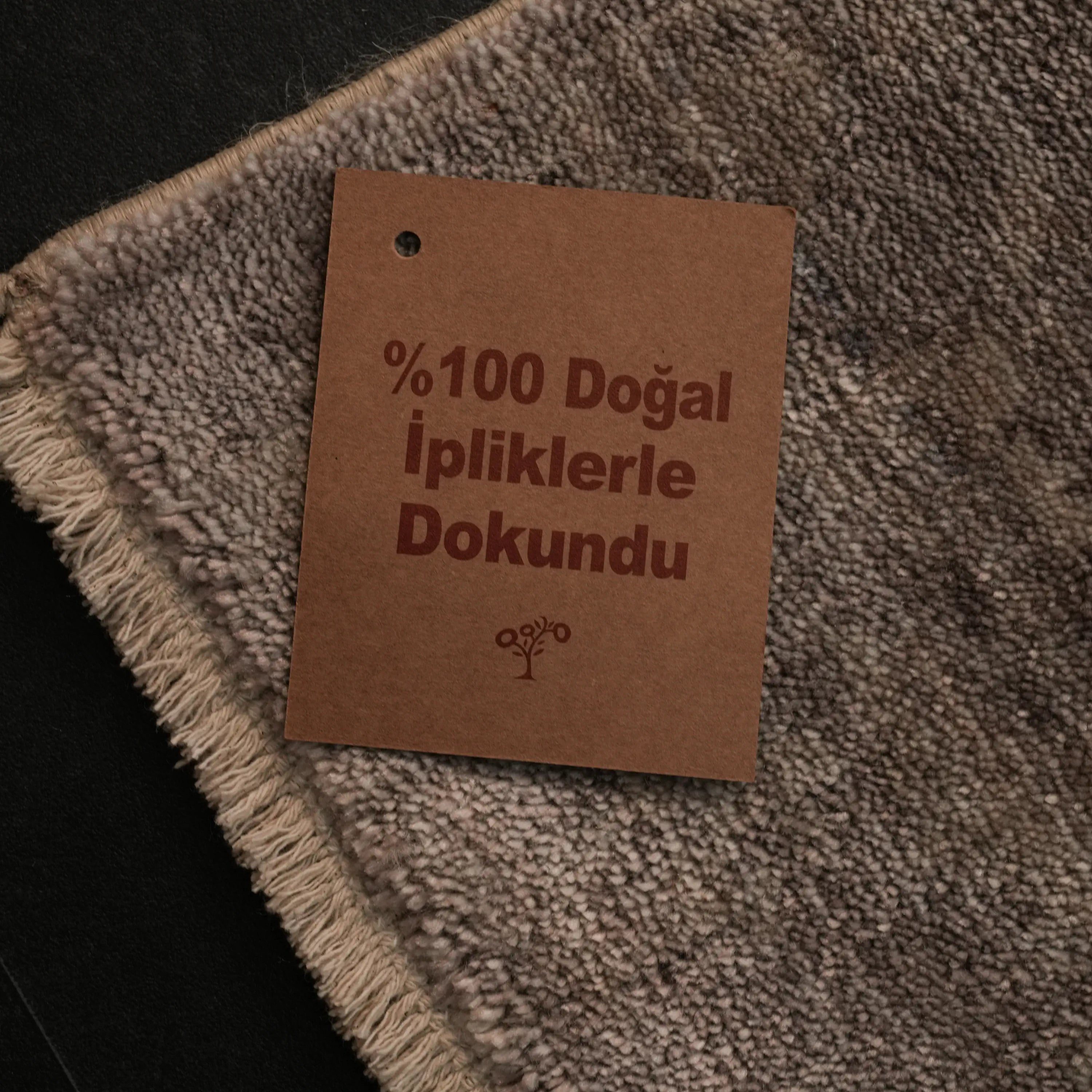 Zima Series Abstract Patterned Beige Loomed Rug