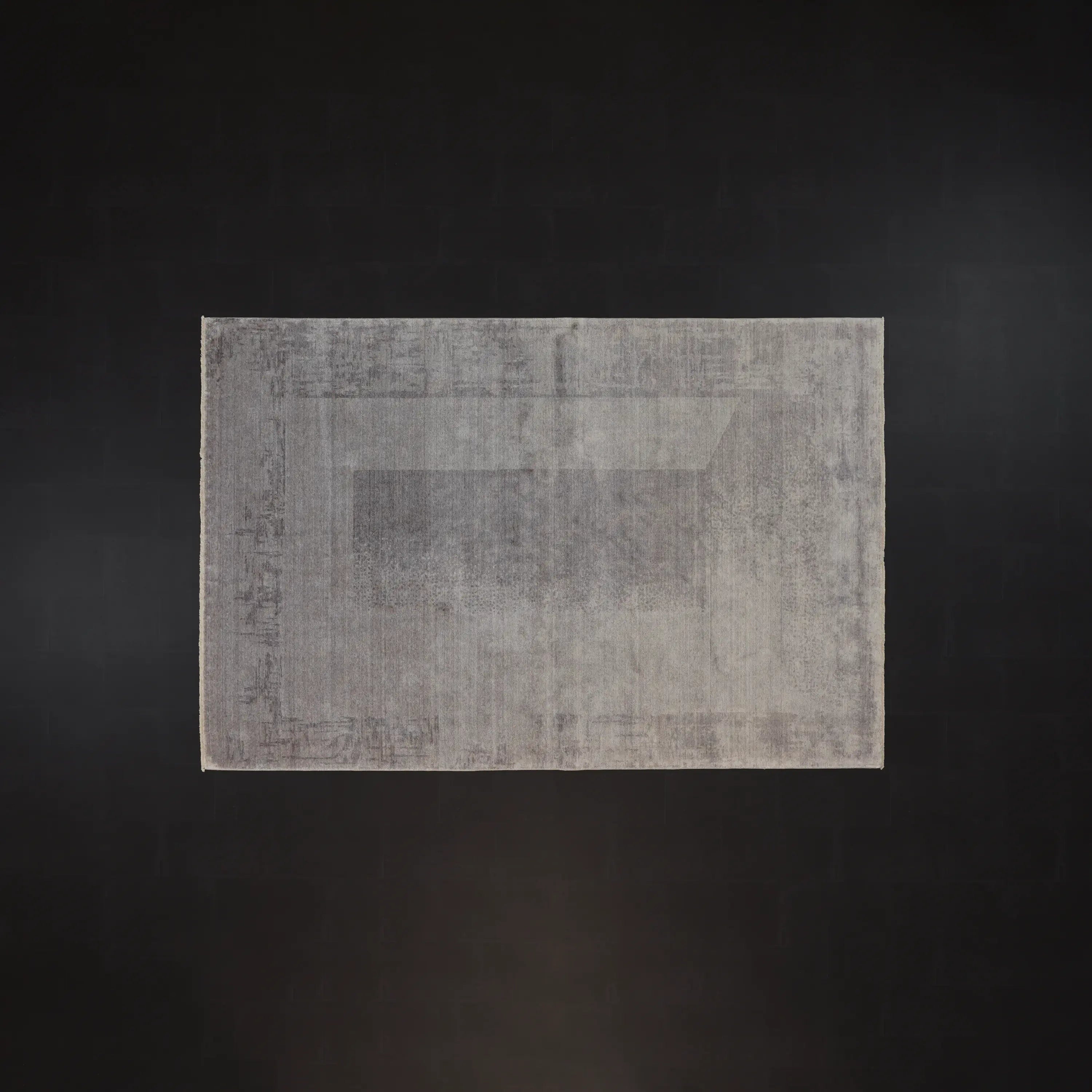 Zima Serisi Soyut Desenli Gri Tezgah Dokuma Halı