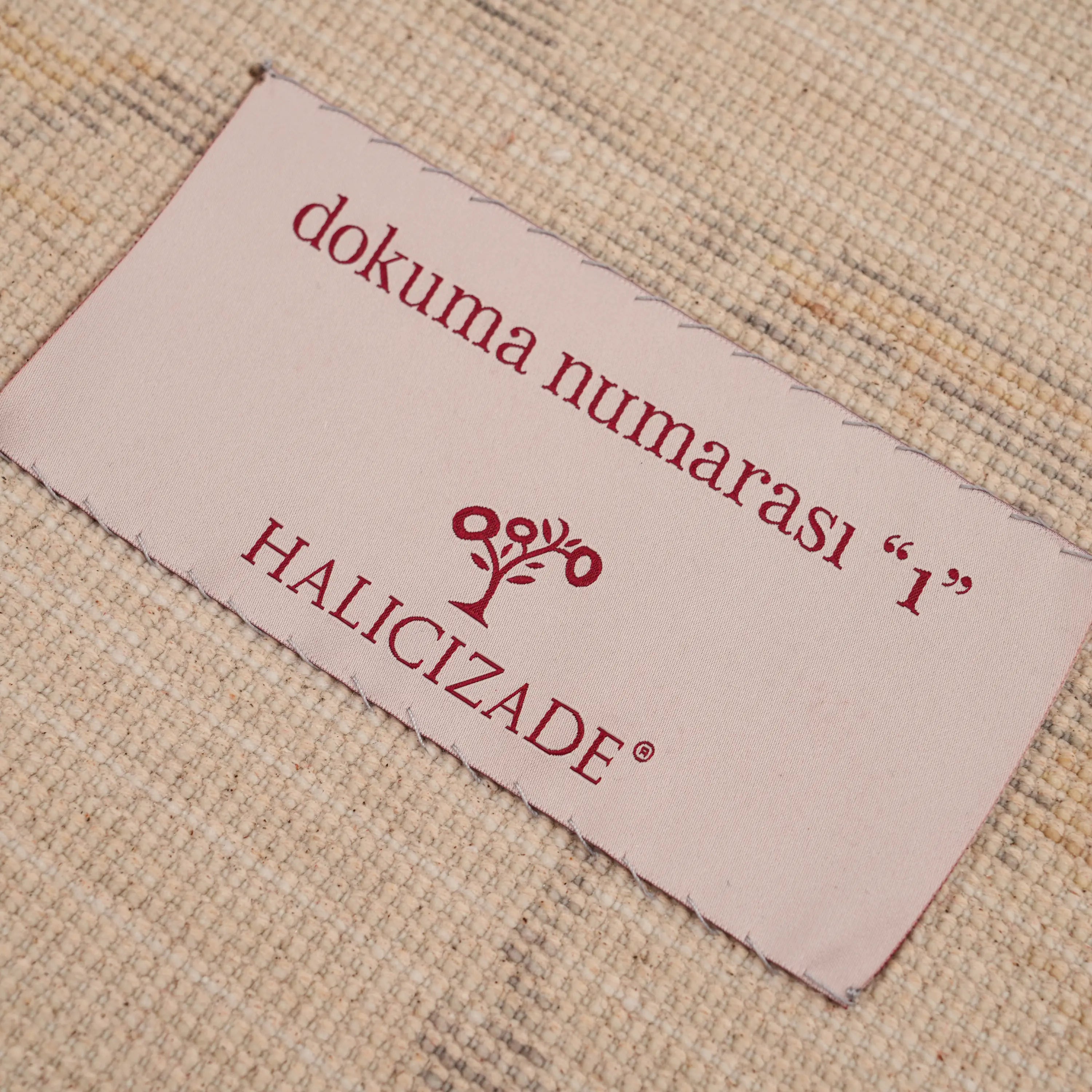 Zima Series Abstract Patterned Mink Loom-Woven Natural Rug