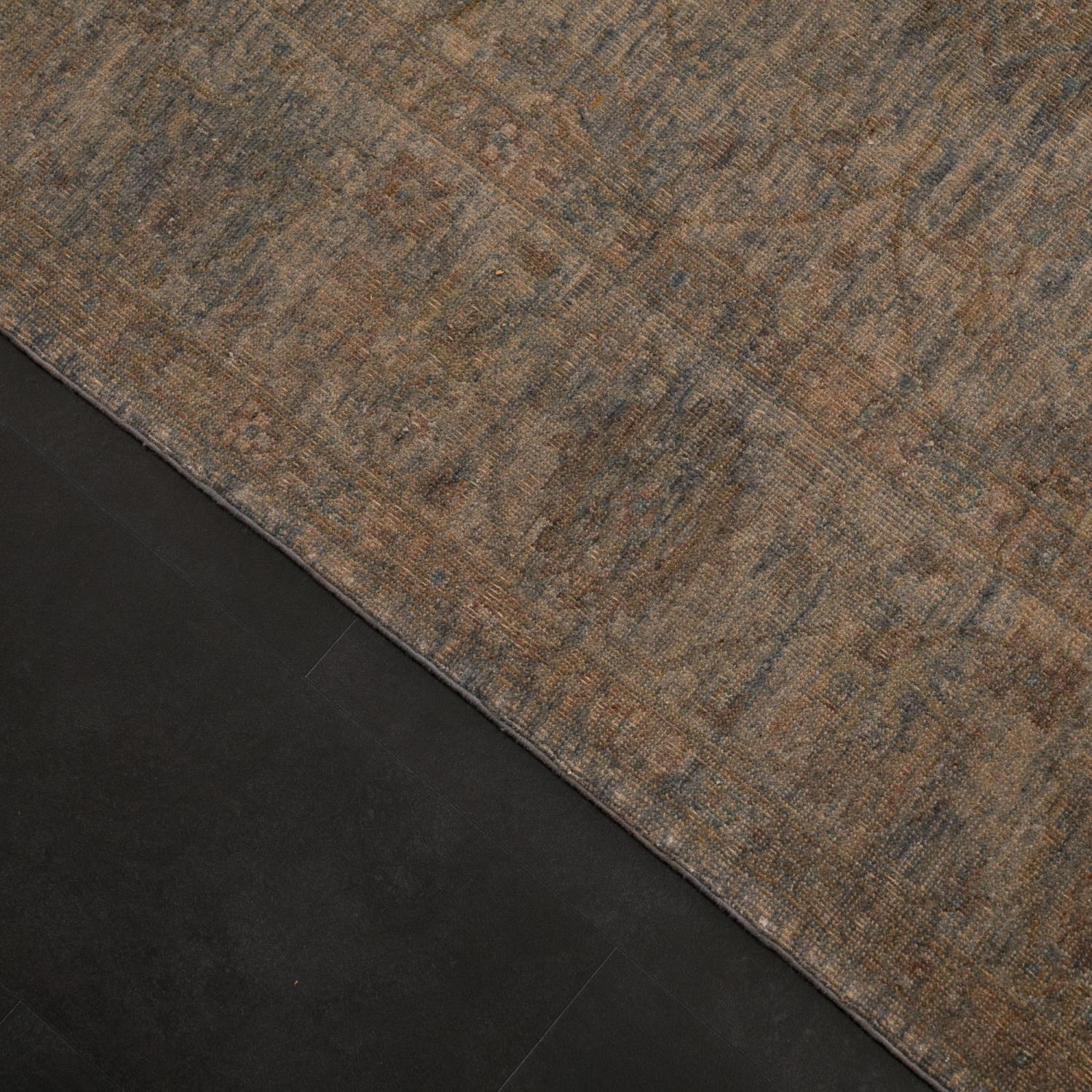 Ayan Series Handwoven Vintage Gray Wool Rug