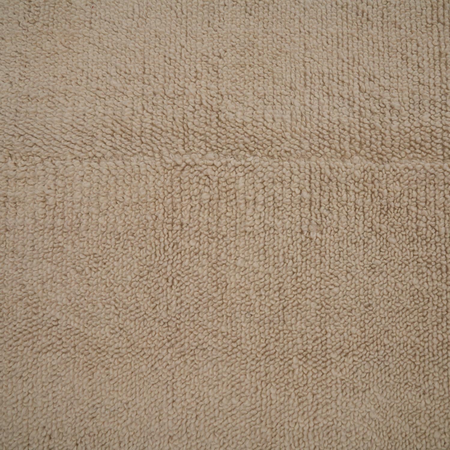 Bohem Serisi Krem Sade Desenli Yün Tezgah Dokuma Kilim